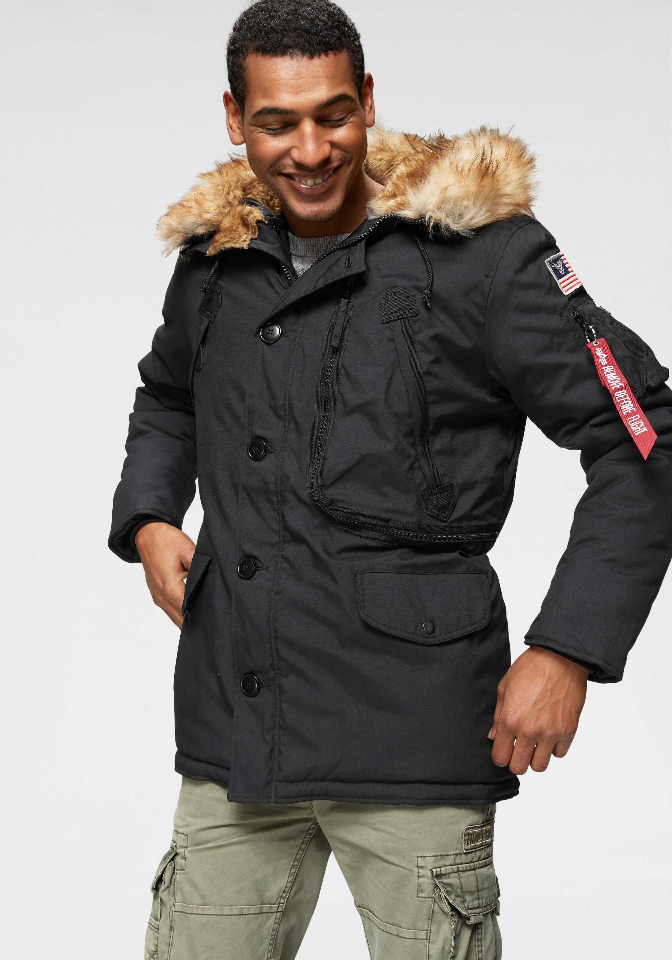 Alpha Industries Parka »POLAR JACKET«, mit Kapuze