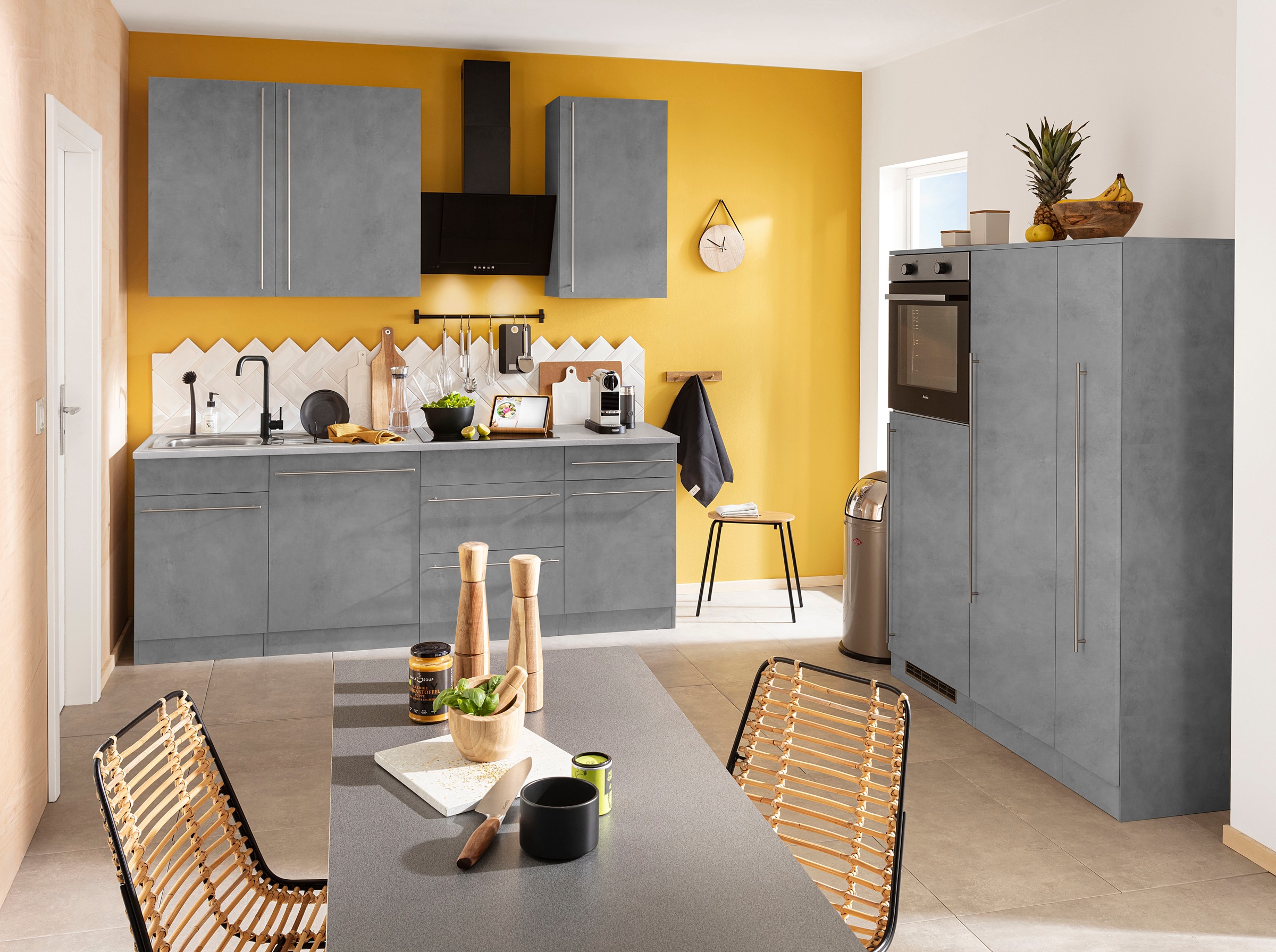 wiho Küchen Küchenzeile "Chicago" mit E-Geräten, Breite 360 cm günstig online kaufen