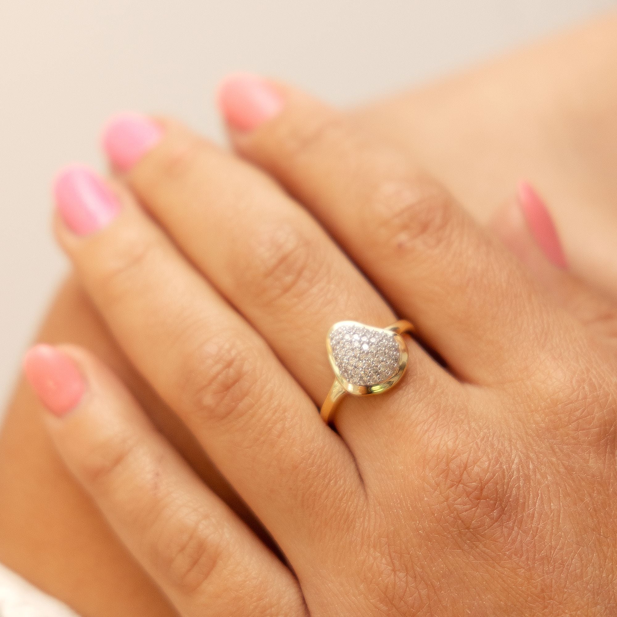 Fascination by Ellen K. Fingerring »Gold 333 zweifarbig mit 53x Zirkonia-Steinen weiß«