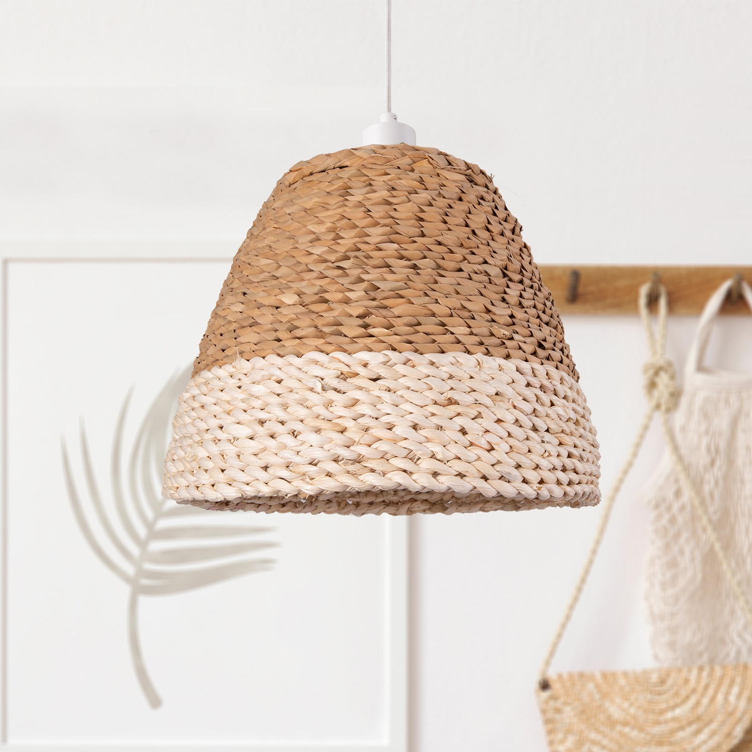 Paco Home Pendelleuchte »Basto«, 1 flammig, Leuchtmittel E27 | ohne Leuchtmittel, Deckenlampe LED Wohnzimmer Und Schlafzimmer, Gras, Deko E27
