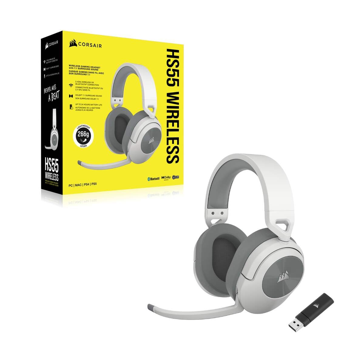 Corsair wireless Kopfhörer »CORSAIR HS55 WIRELESS White«