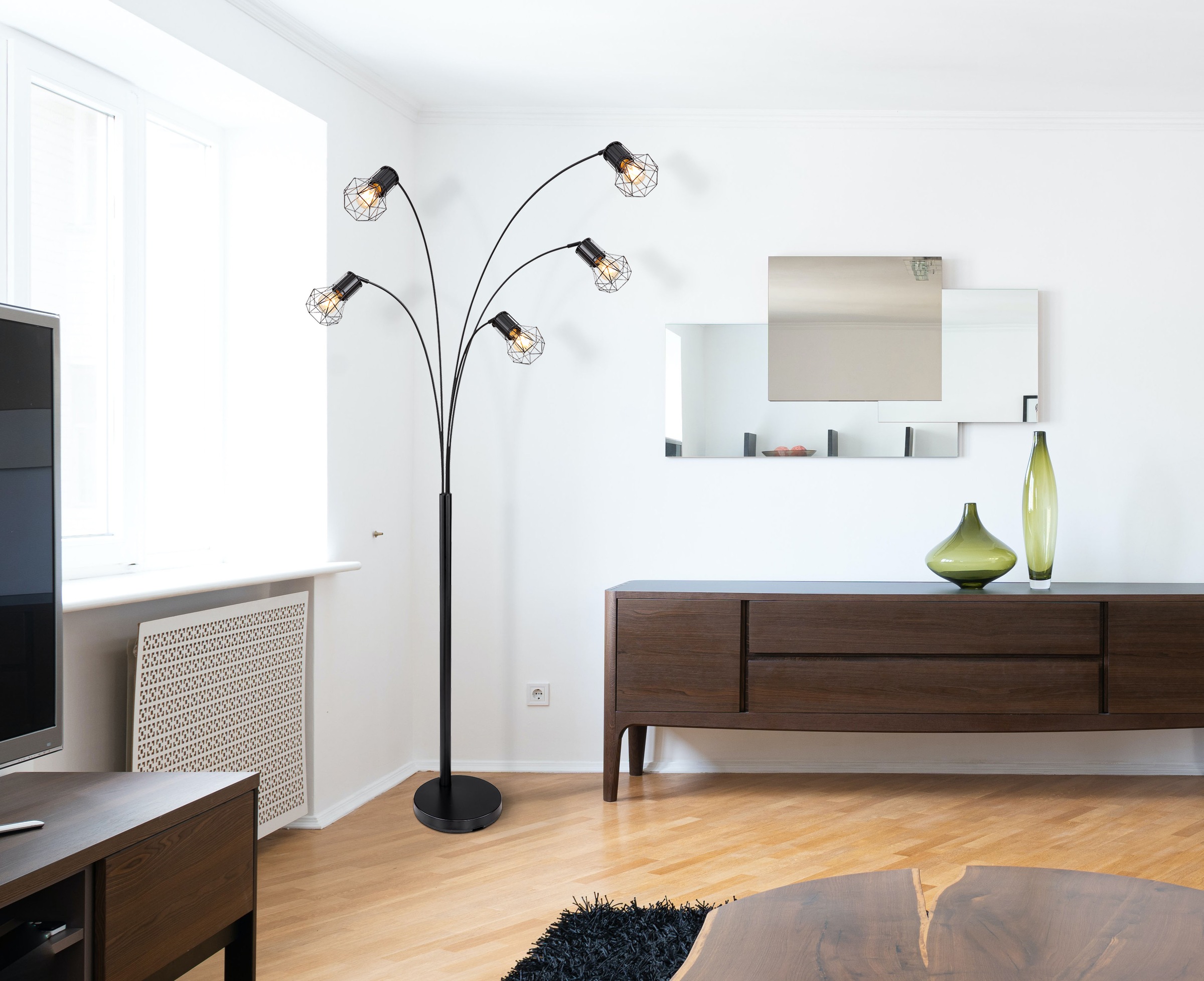 GLOBO LIGHTING Stehlampe »PRISKA« E27 1 Stk. Stehlampe Wohnzimmer Schlafzim günstig online kaufen