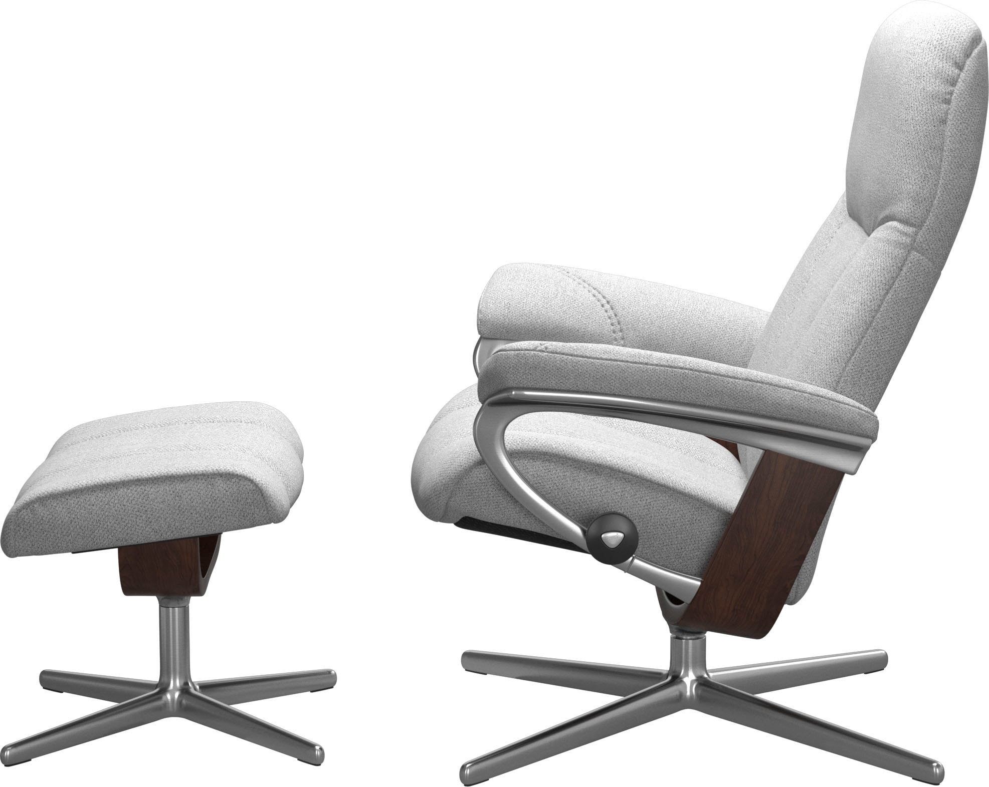 Stressless® Fußhocker »Consul«, mit Cross Base, Größe S, M & L, Holzakzent Braun