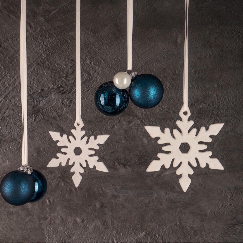 Fabriano Baumbehang »Eiskristall Nerea, Weihnachtsdeko, Christbaumschmuck«, (Set, 4 St.)