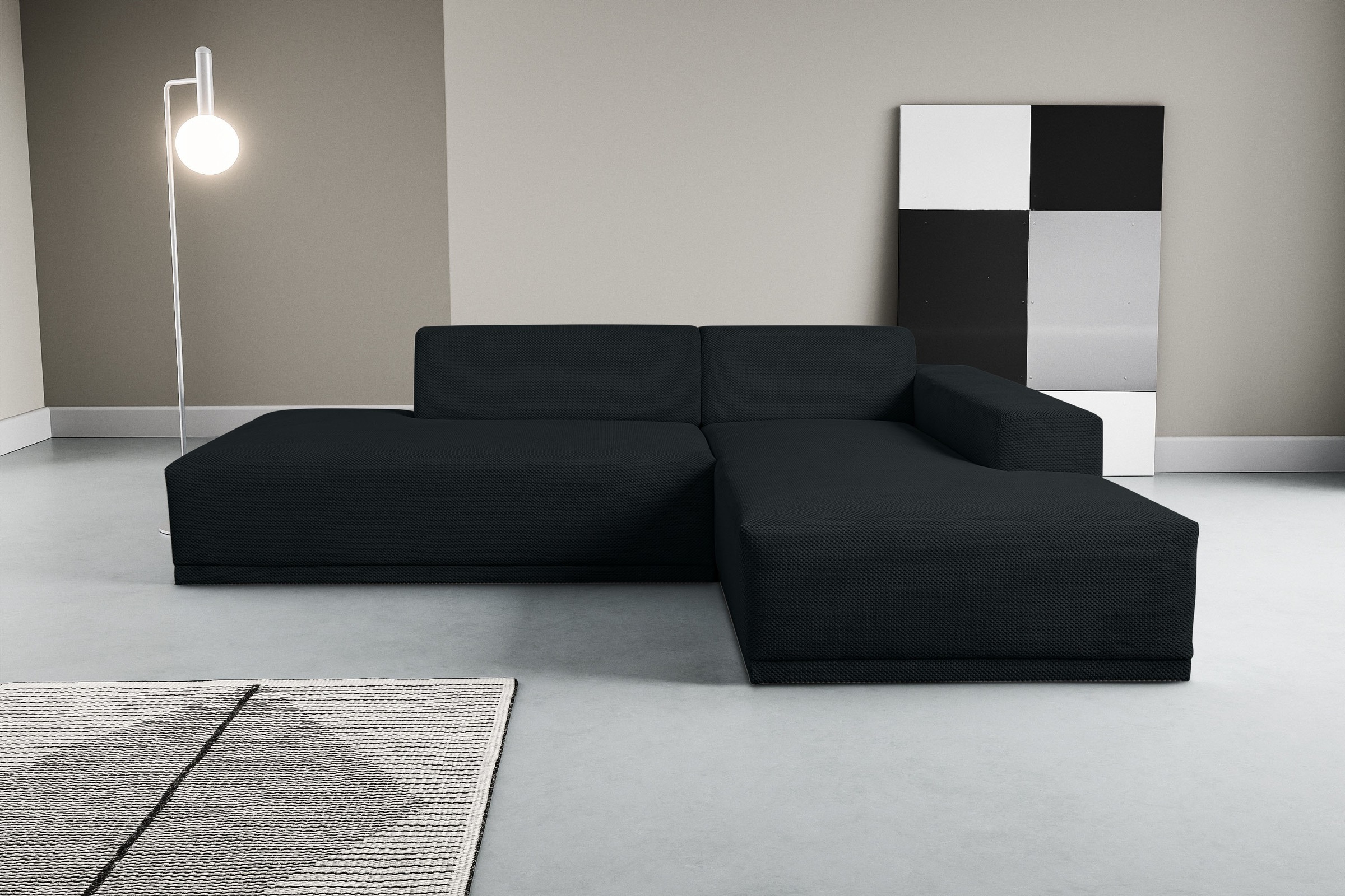 WERK2 Ecksofa »Apollo, hoher Sitzkomfort, aktuelles Design, Breite 264cm, L günstig online kaufen
