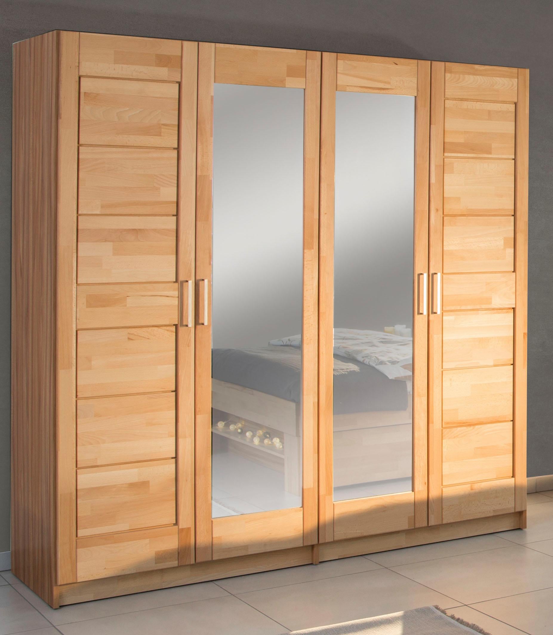 Home affaire Drehtürenschrank »Triest«, teilmassiv, FSC®-zertifizierte Buche
