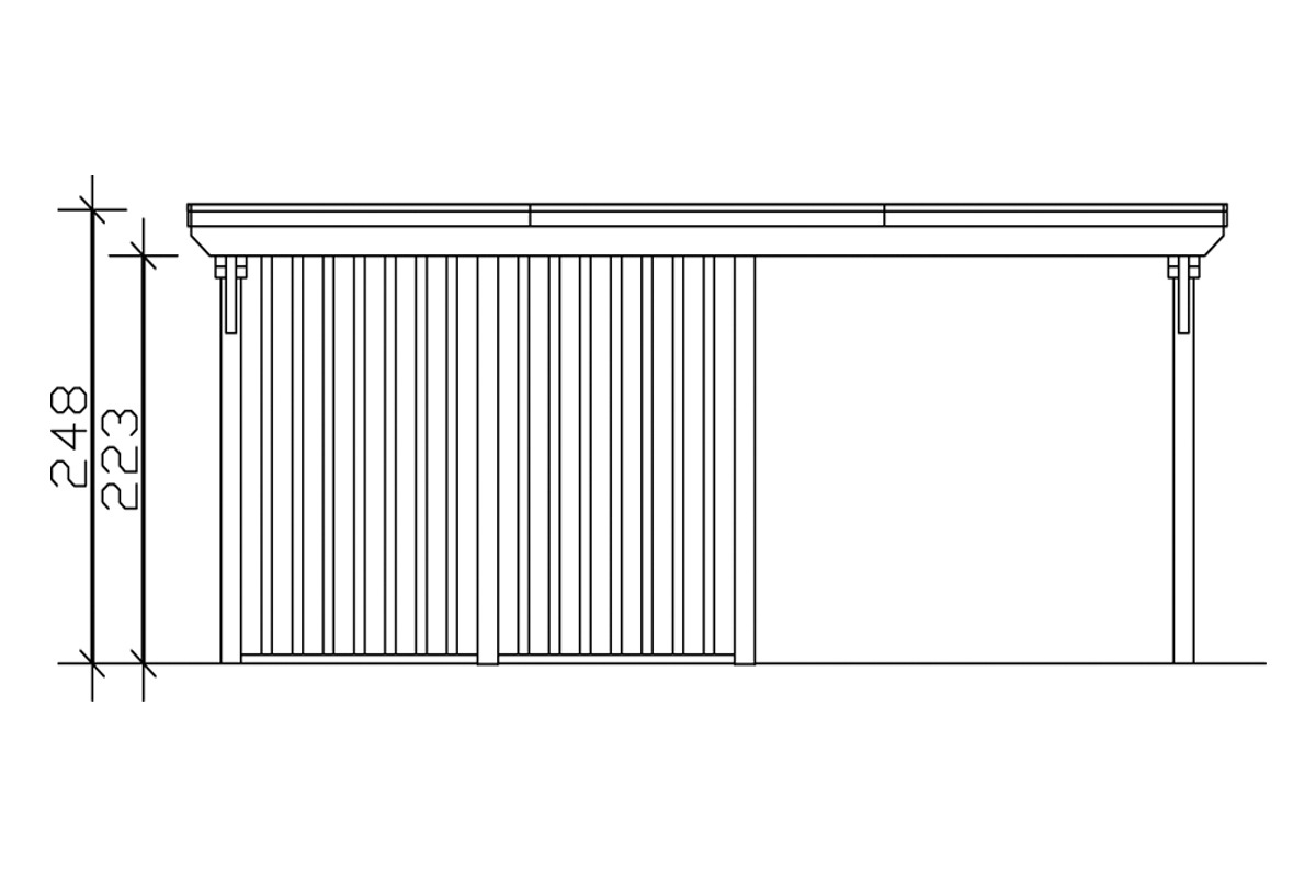 Skanholz Doppelcarport »Emsland«, Holz, 550 cm, weiß, mit Abstellraum, in versch. Farben