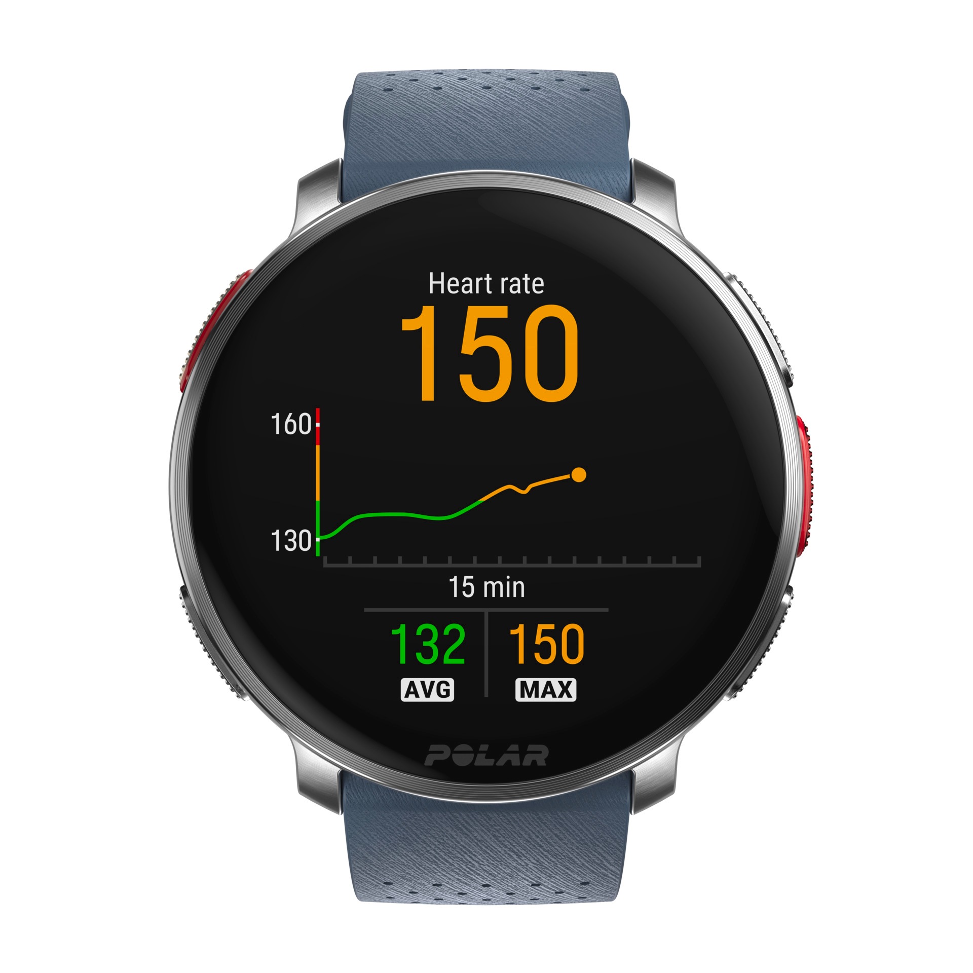 Polar Smartwatch »VANTAGE V3«, (3,5 cm / 1,39 Zoll), 32 GB, Premium-Multisportuhr Silikon-Armband S-L)