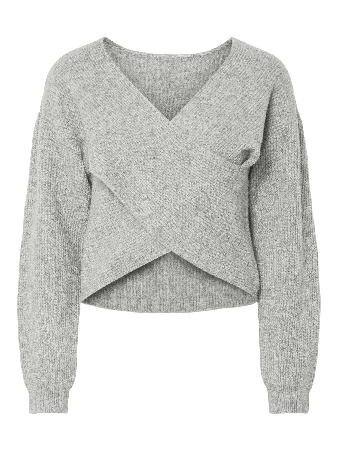 pieces Wickelpullover »PCSILLY LS REV WRAP KNIT NOOS BC« im Wickeldesign