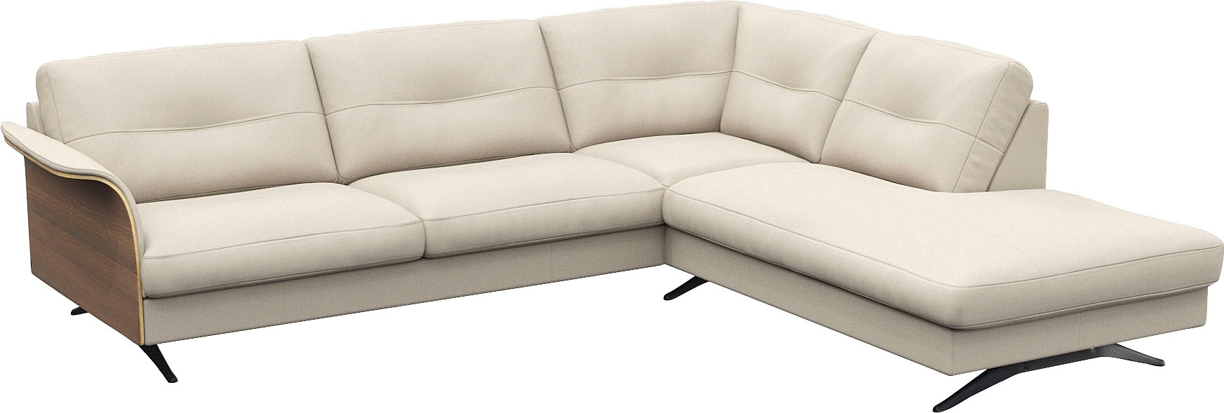 FLEXLUX Ecksofa »Glow bequem und komfortabel durch hochwertigen Sitzaufbau, L-Form«, Skandinavisches Design, In hochwertiger Verarbeitung