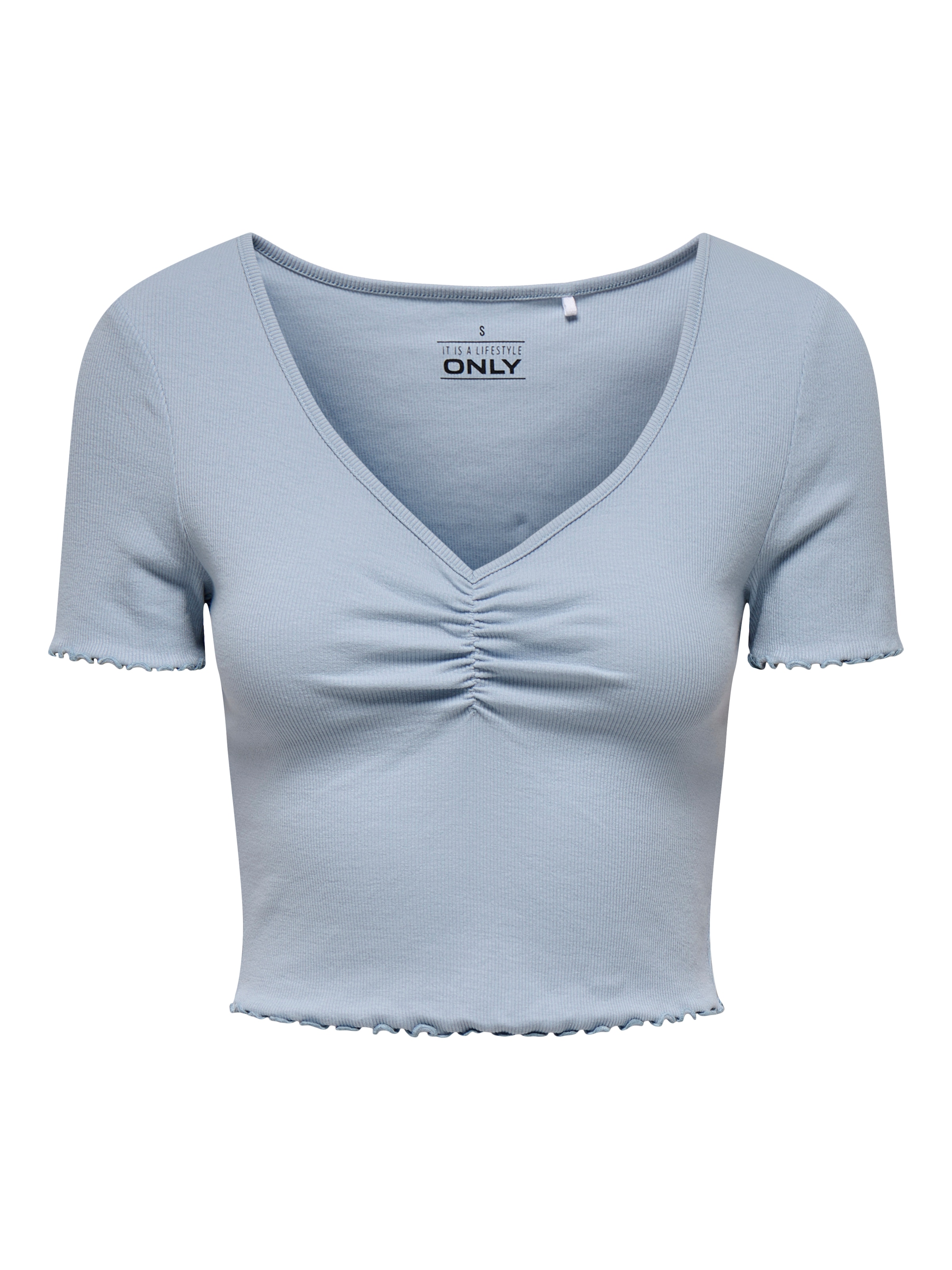 ONLY Kurzarmshirt »ONLBETTY S/S V-NECK TOP CC JRS«