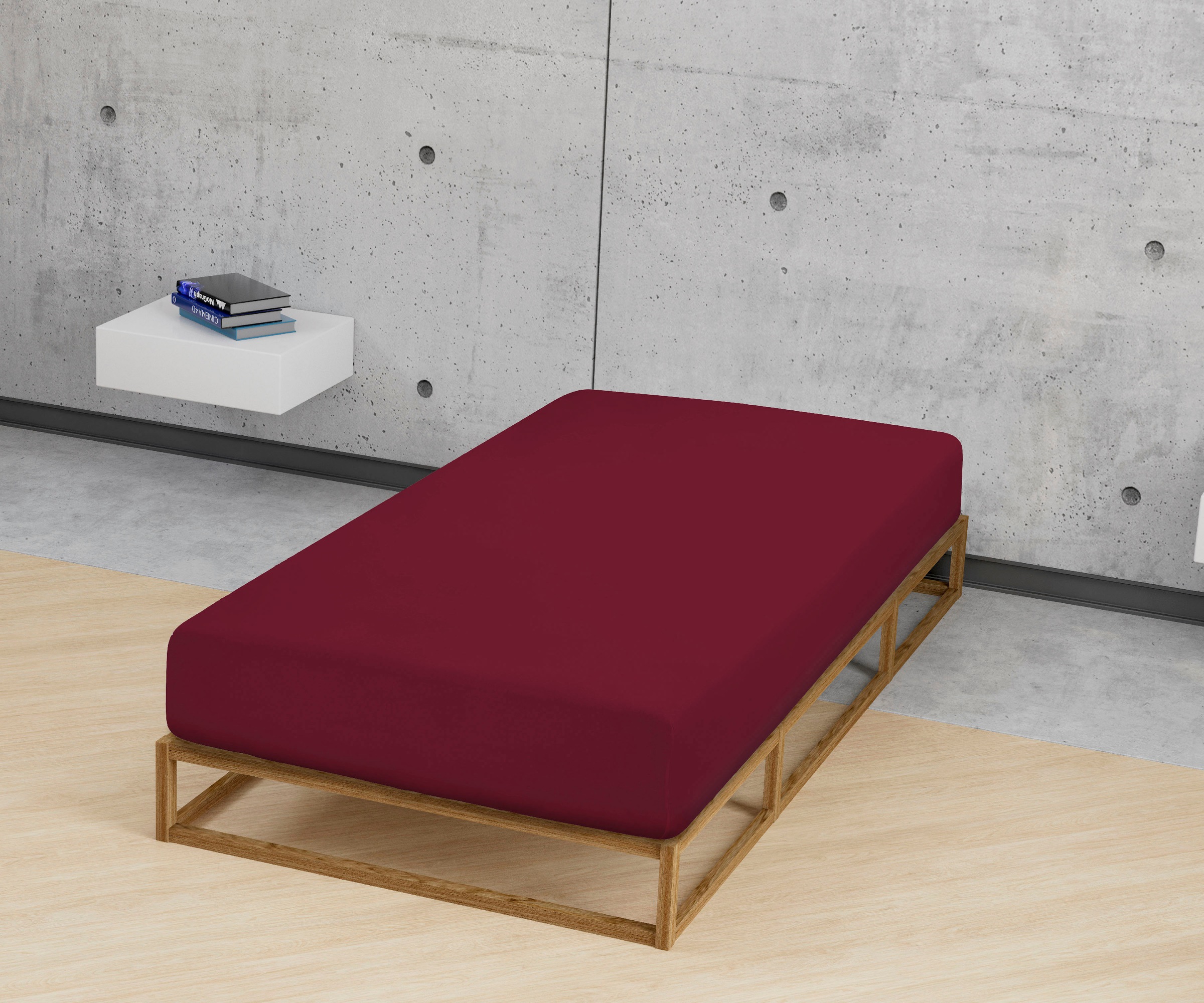 Biberna Spannbettlaken »Marc in Gr. 90x200, 140x200 oder 180x200 cm«, (1 St.), aus Baumwolle, für Matratzen bis 22 cm Höhe, Bettlaken, Spannbetttuch