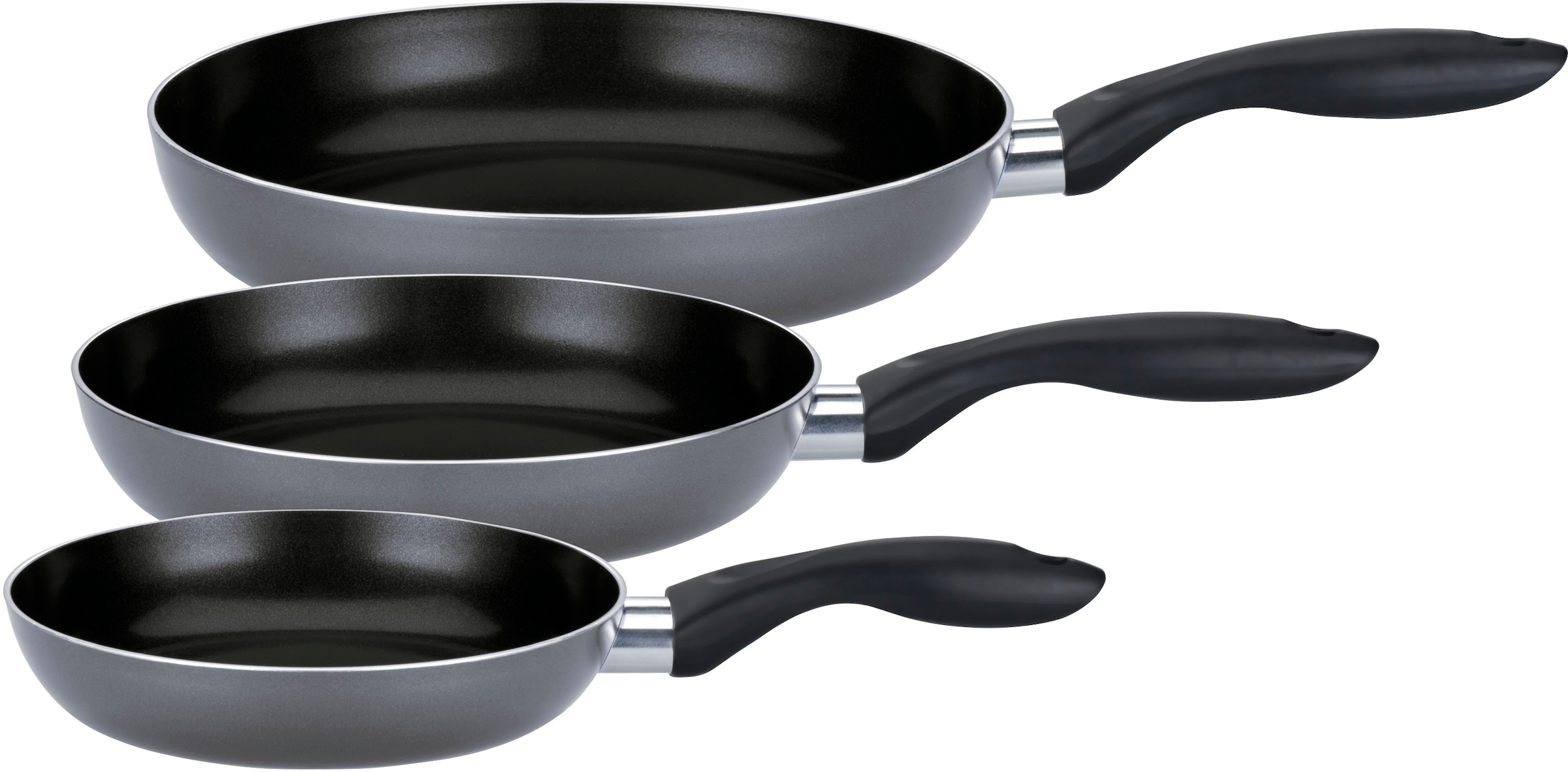 GSW Pfannen-Set »Bratfit«, Aluminium, (Set, 3 tlg., 1x Pfanne 20cm, 24cm, 2 günstig online kaufen