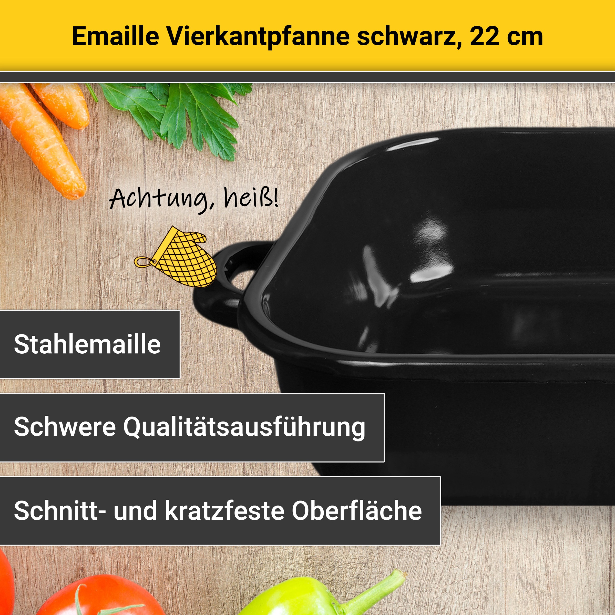 Krüger Auflaufform »Emaille, Backform« Emaille 1 Stk. tlg.