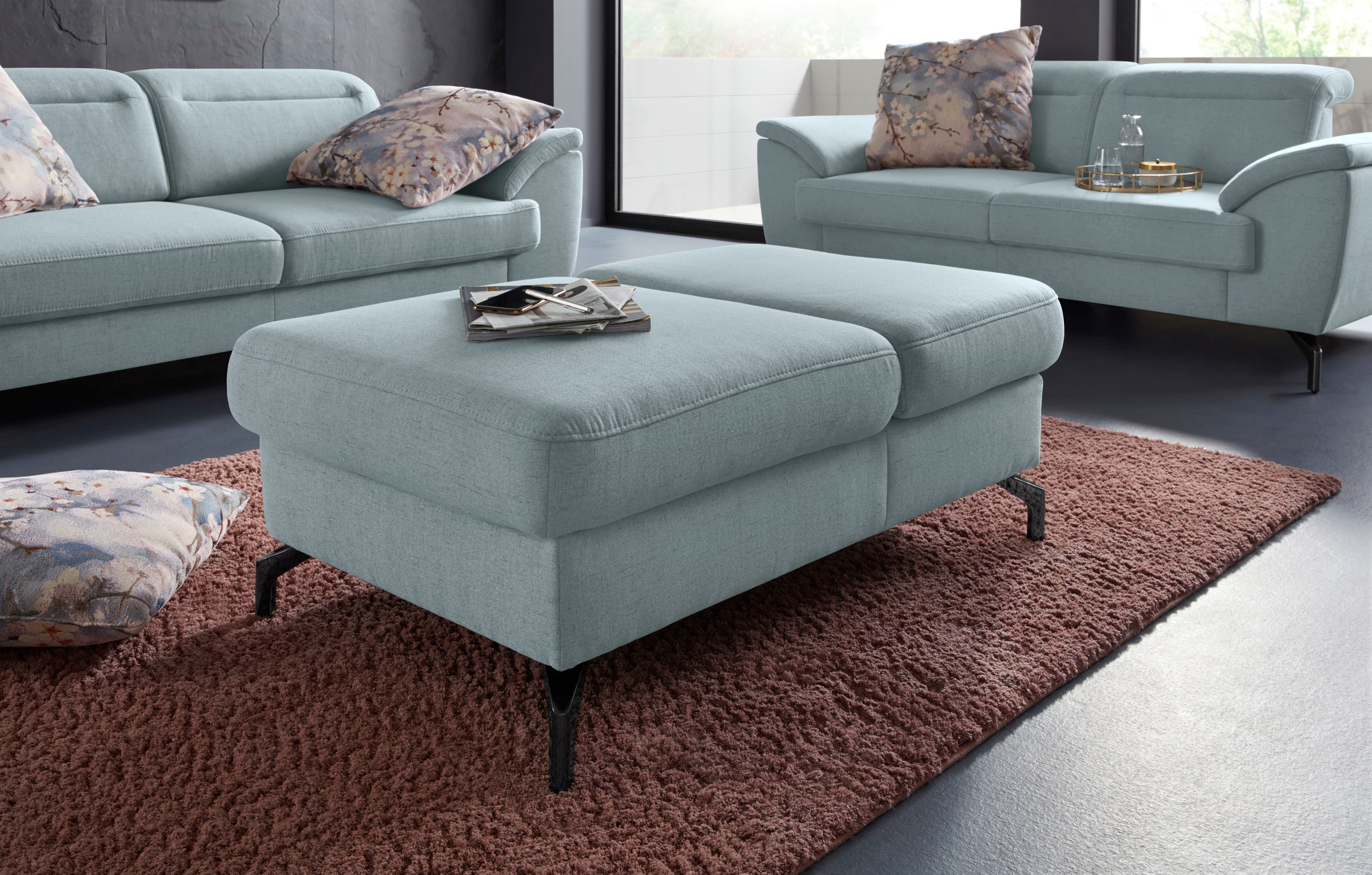 sit&more Hocker »Percy«, Fußhöhe 15cm, mit Klappfunktion, wahlweise in 2 Fu günstig online kaufen
