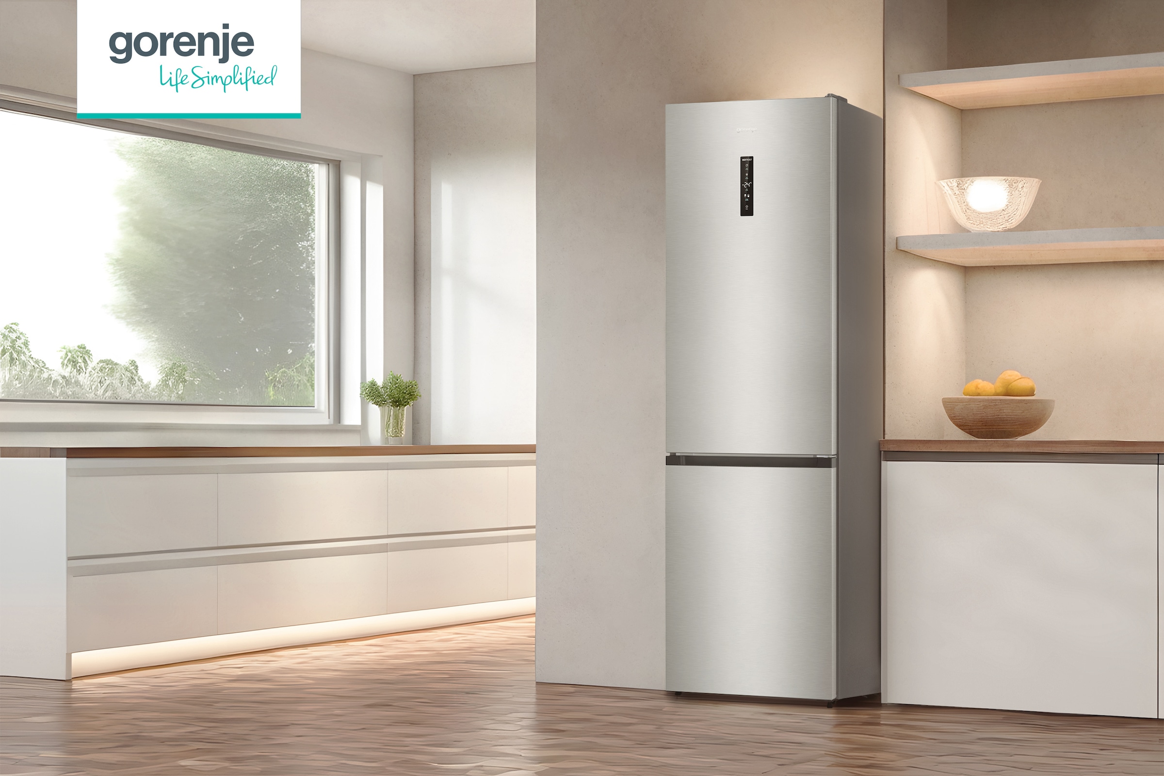 GORENJE Kühl-/Gefrierkombination »NRK620B61X4OT«, kein Abtauen Dank NoFrostPlus, CrispZone mit Feuchteregulierung