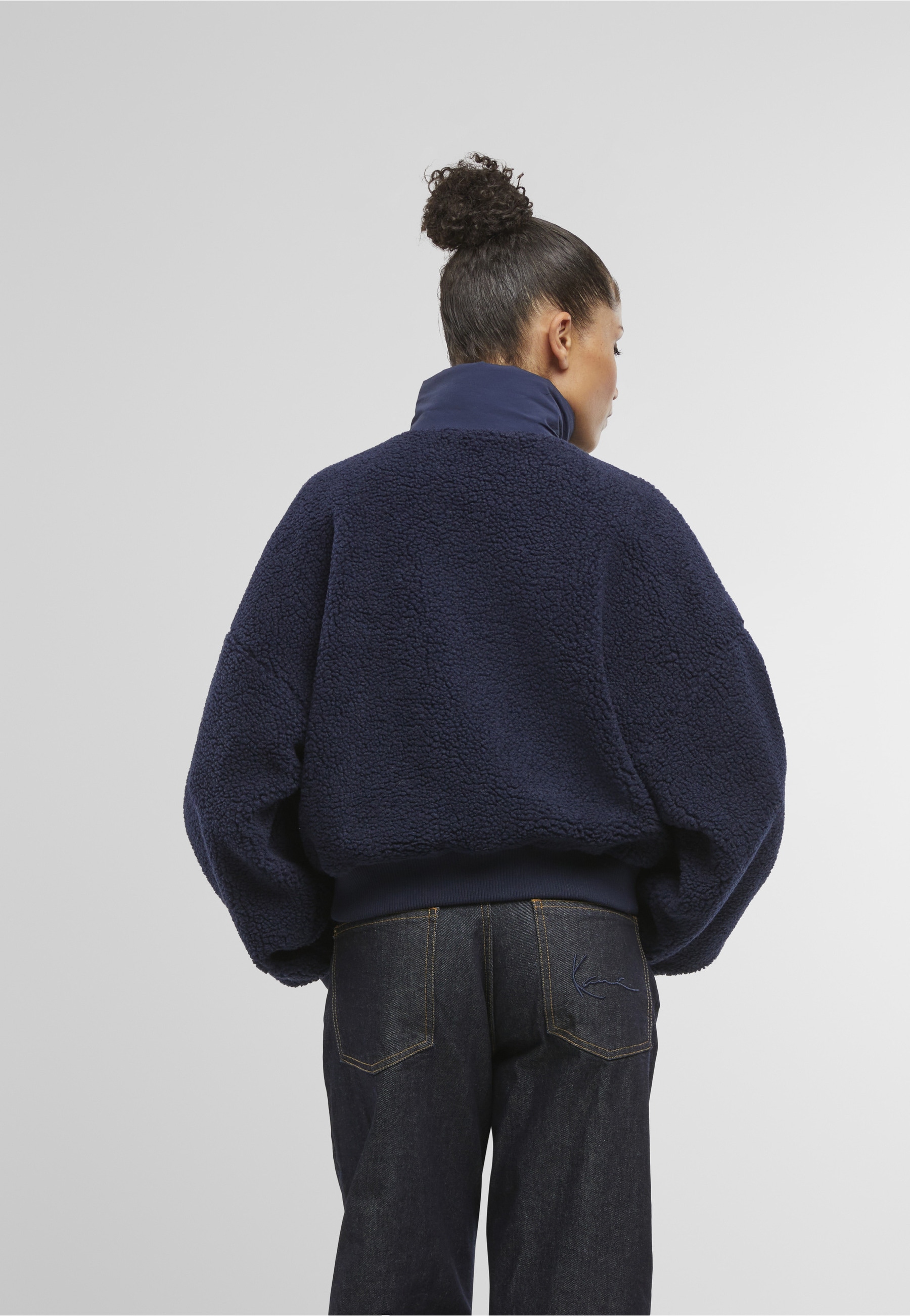 Karl Kani Bomberjacke »Karl Kani OG Crop Teddy Bomber Jacket« 1 Stk. tlg. ohne Kapuze