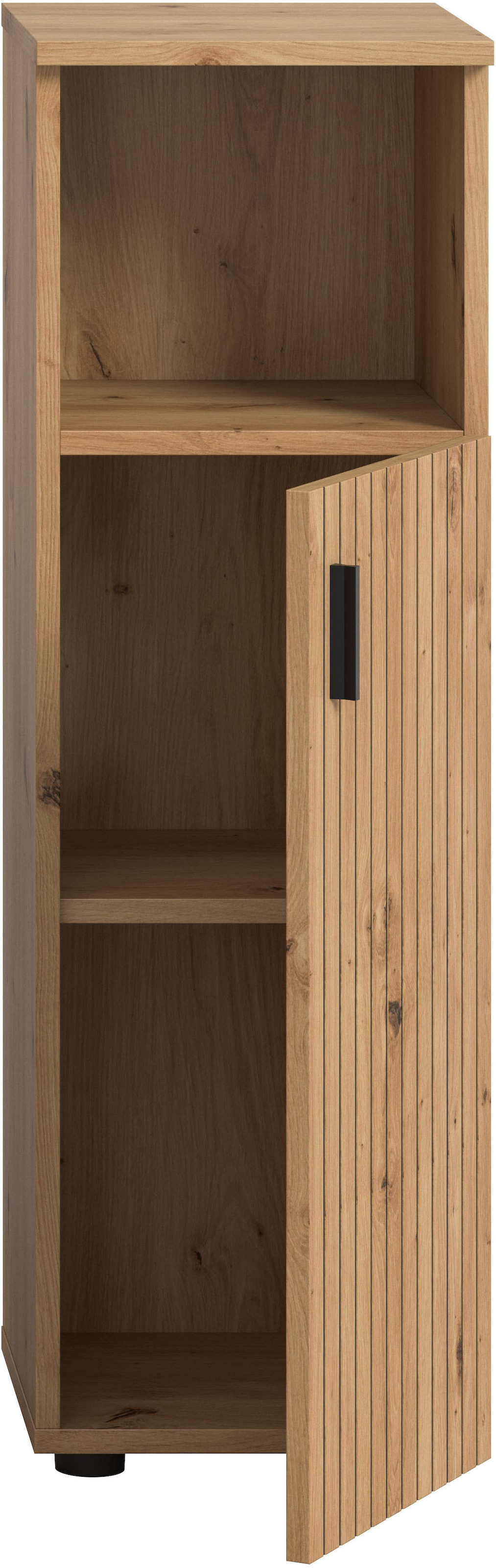 welltime Stauraumschrank »MANI, Höhe: 95 cm, Paneeloptik, 1 offenes Fach, 1 Tür« 1 Stk. tlg. Badezimmerschrank, Badschrank, Bad, Badezimmer