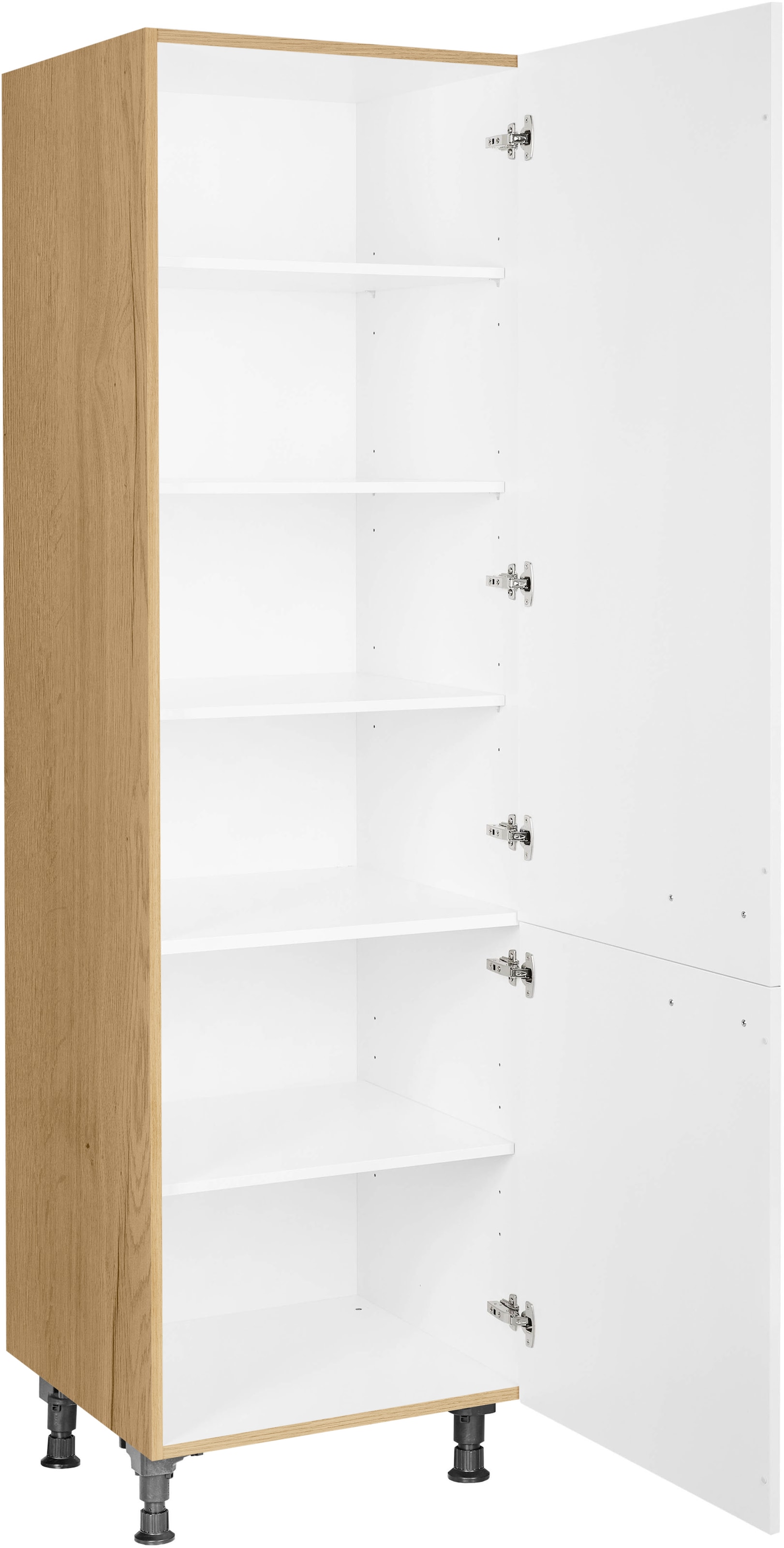 nobilia® Vorratsschrank »"MIAMI", Ausrichtung wählbar, mit zwei Türen, vormontiert,« Breite/Höhe: 60/216,6 cm