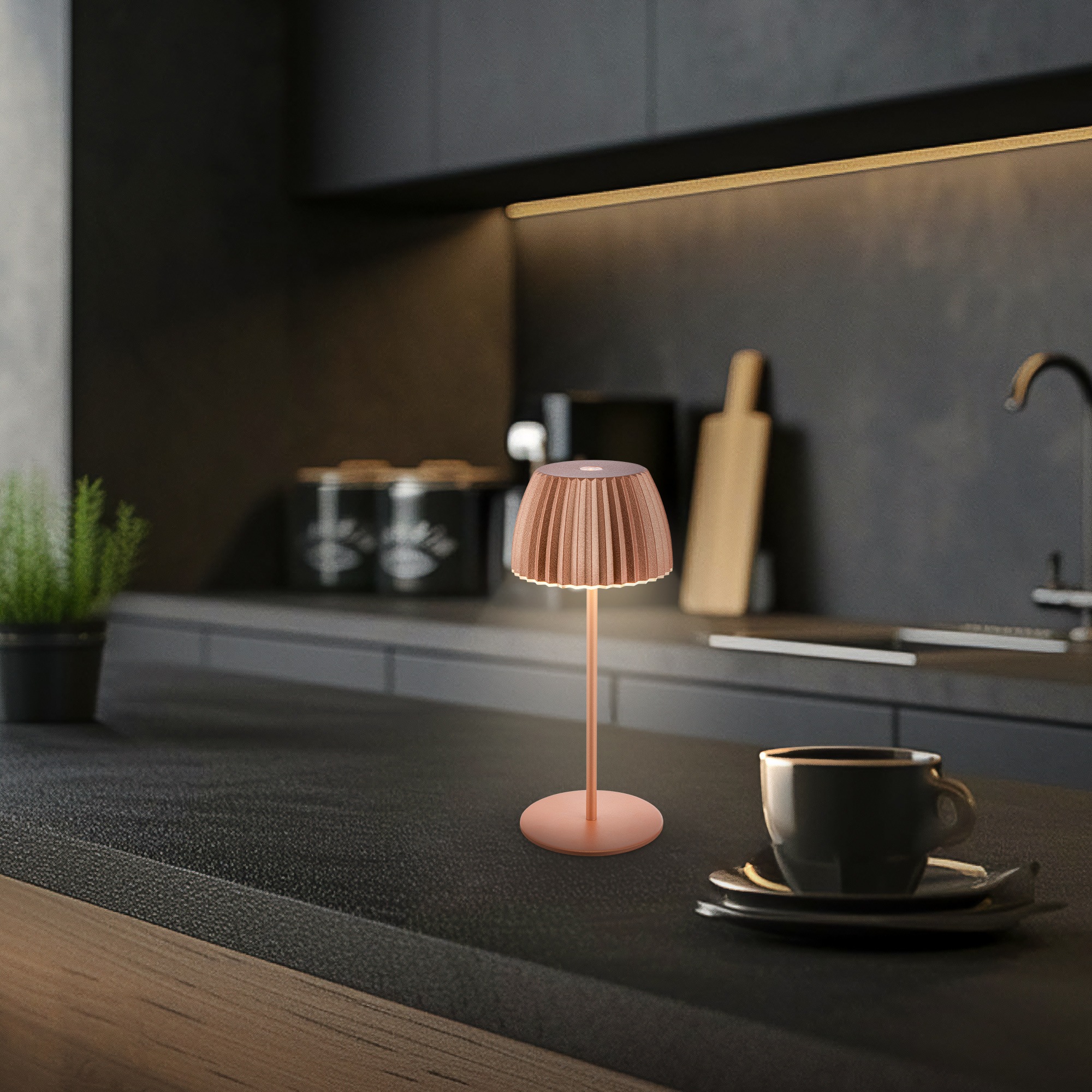 Briloner Leuchten LED Tischleuchte »Akku LED Tischleuchte, mini, kupferfarb günstig online kaufen