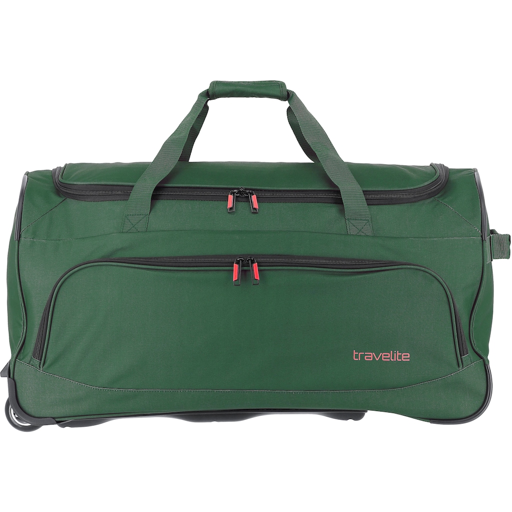 travelite Reisetasche »Basics Fresh, 71 cm, dunkelgrün«, Duffle Bag Reisegepäck Sporttasche Reisebag mit Trolleyfunktion