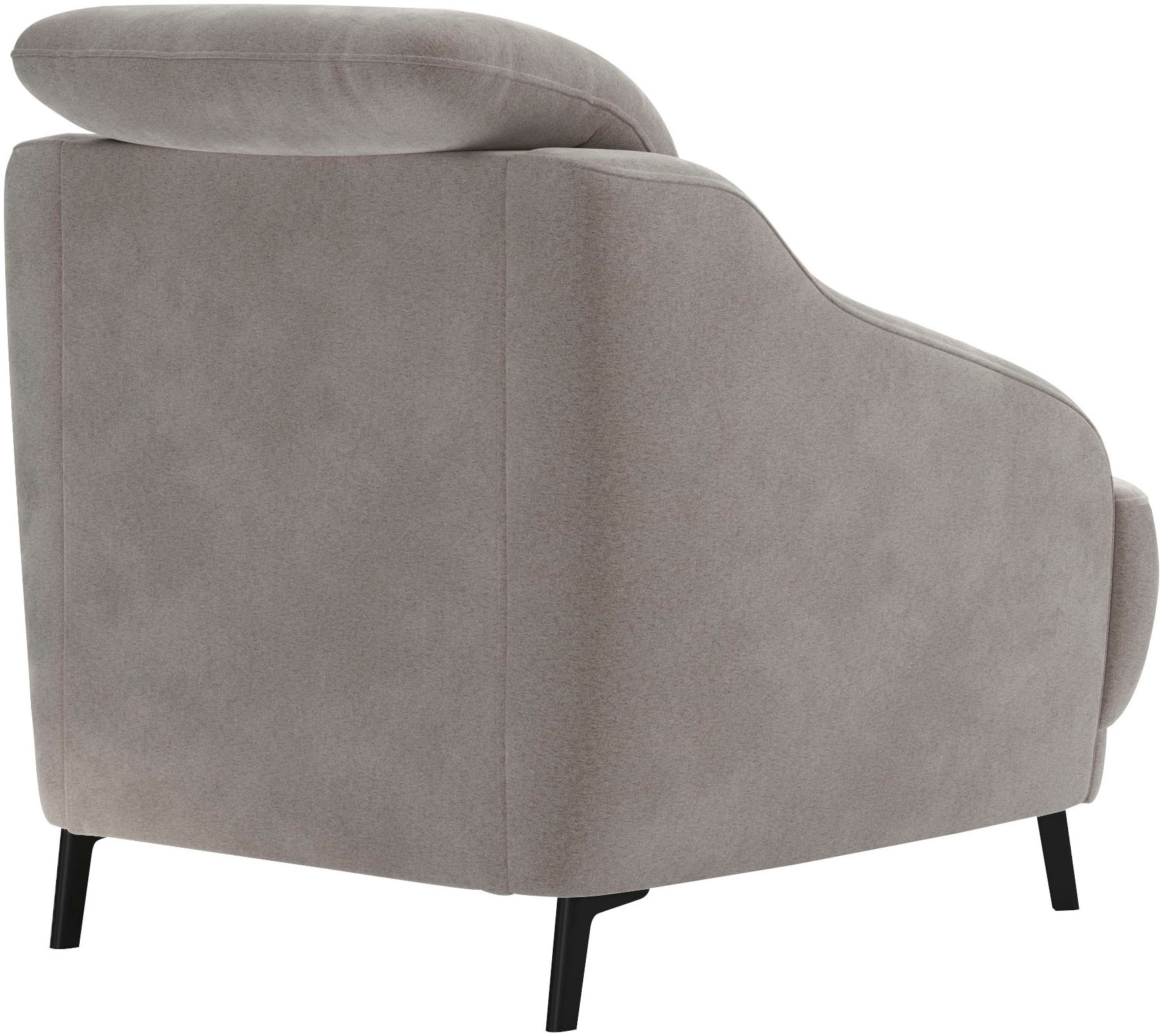 sit&more Sessel »Blues«, (1 St.), mit Metallfüßen, schwarz-matt