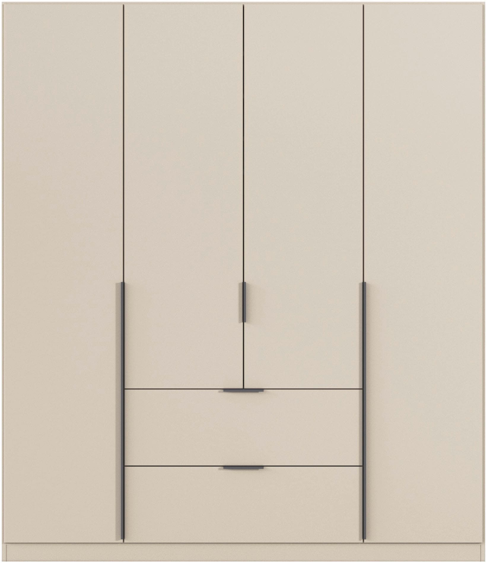 rauch Drehtürenschrank »Kleiderschrank Schrank Garderobe AGORDO mit Dekor- oder Hochglanzfront«, (in zwei Griff-Farben mit Dekor- oder Hochglanzfront), mit Außenschubkästen, in 6 Breiten und 2 Höhen MADE IN GERMANY