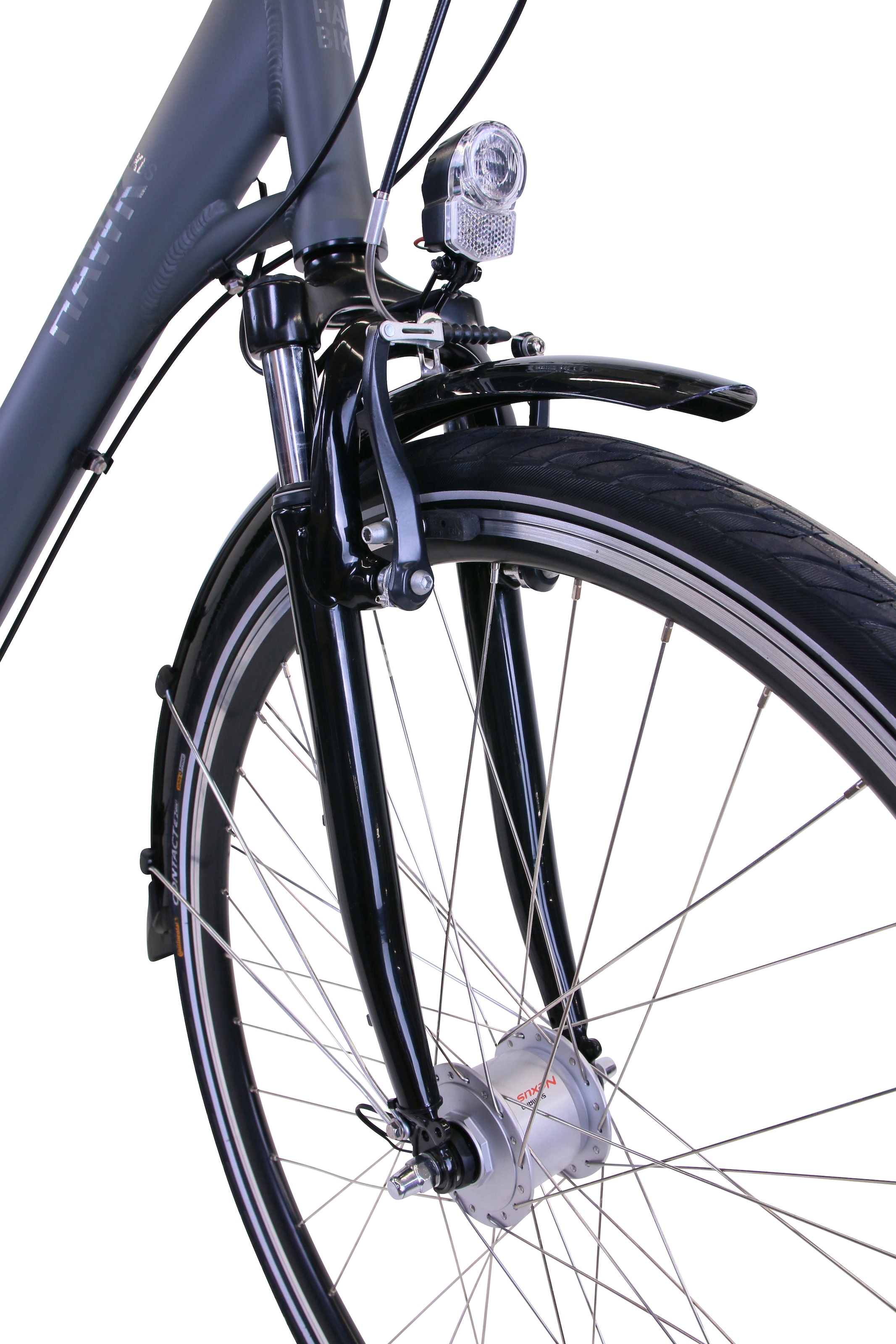 HAWK Bikes Cityrad »City Wave Deluxe Plus Grey«, 7 Gang, Shimano, Nexus Schaltwerk, für Damen und Herren
