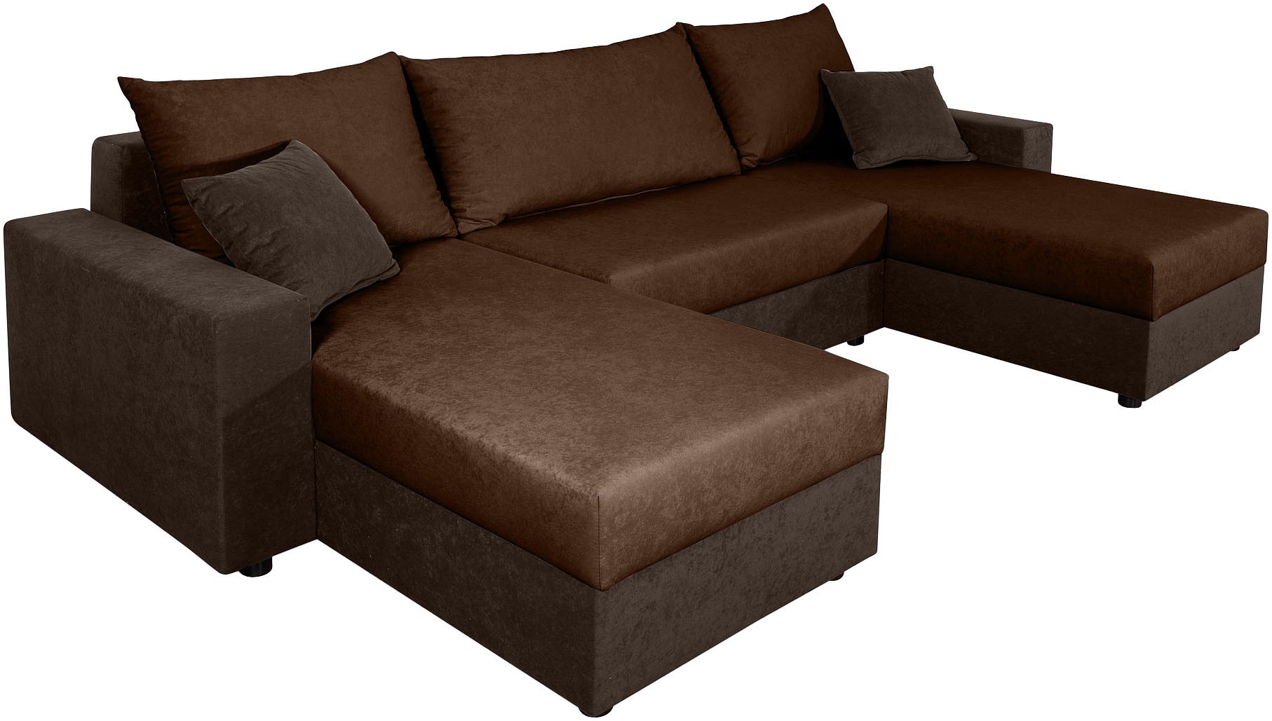 COLLECTION AB Wohnlandschaft »Pico U-Form, B: 252 cm« Schlaffunktion, Bettkasten & 2 Zierkissen