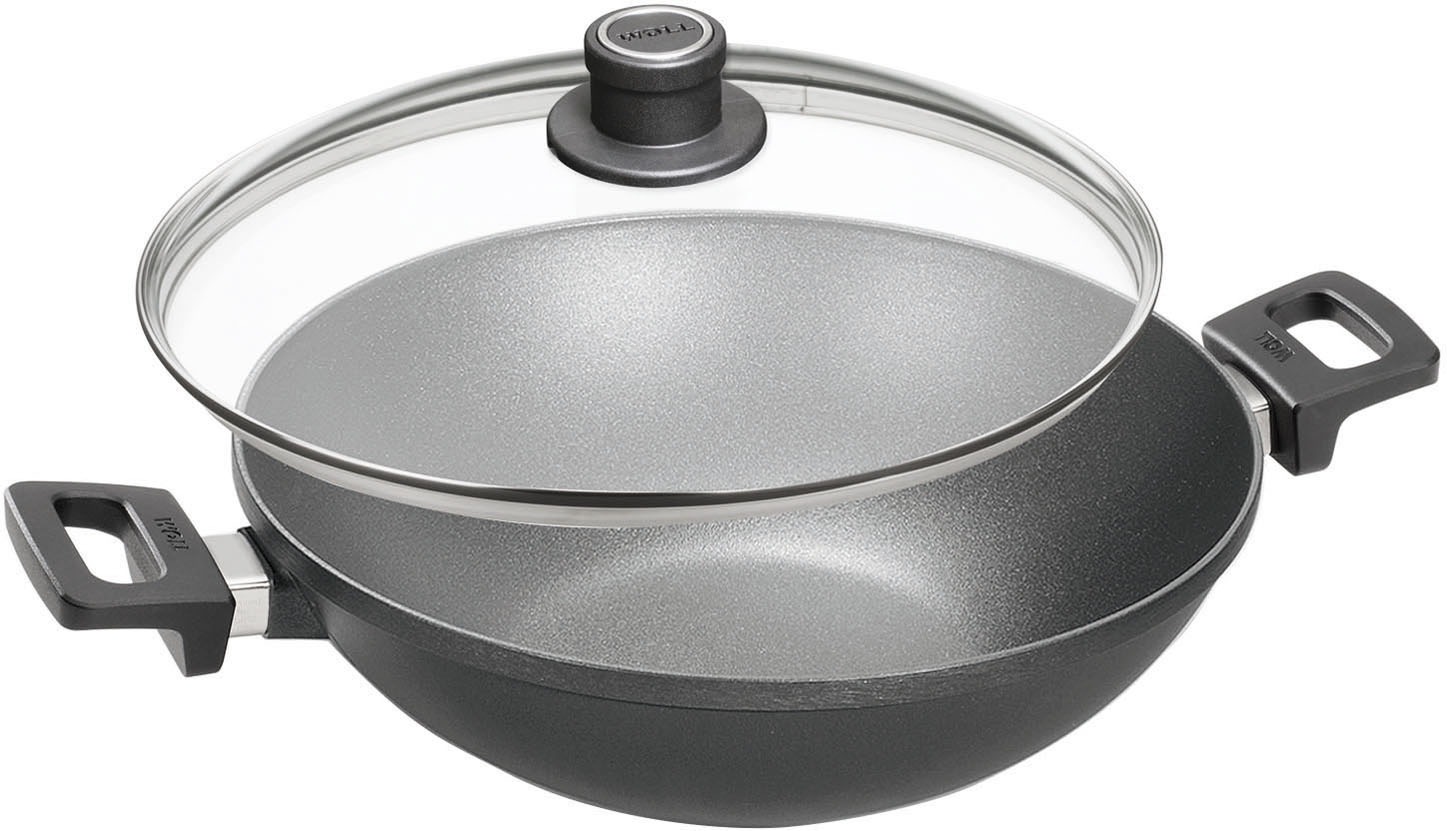 WOLL MADE IN GERMANY Wok »Nowo«, Aluminiumguss, (1 tlg.), von Hand gegossen, Ø 32 cm, Induktion, Made in Germany