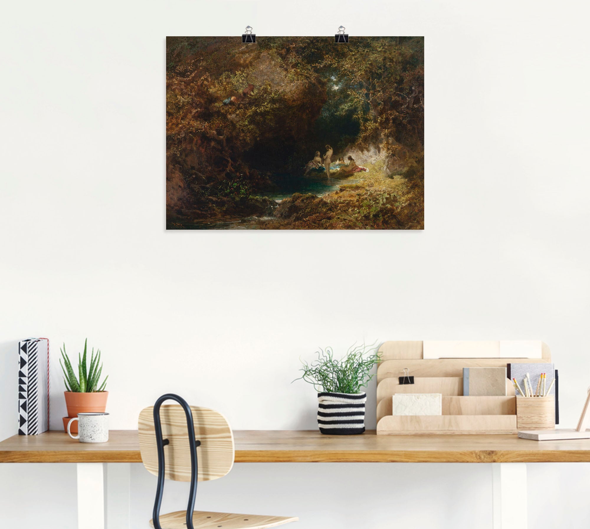 Artland Kunstdruck »Badende Nymphen«, Frau, (1 St.), als Leinwandbild, Wandaufkleber oder Poster in versch. Größen