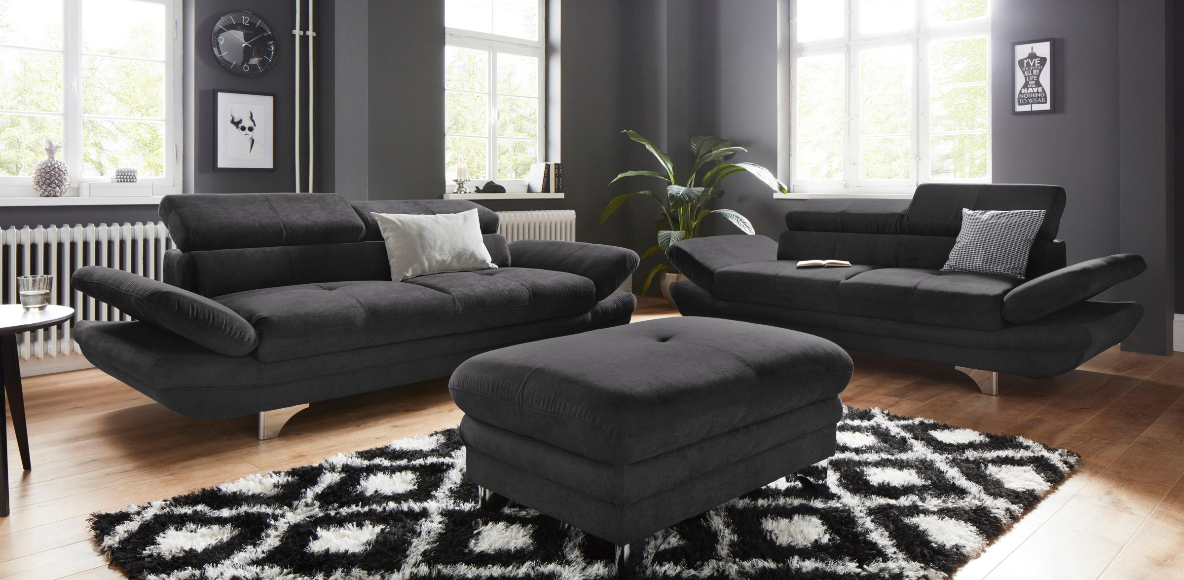 COTTA 3-Sitzer »Enterprise«, Big-Sofa, mit Armteilverstellung & Kopfteilver günstig online kaufen