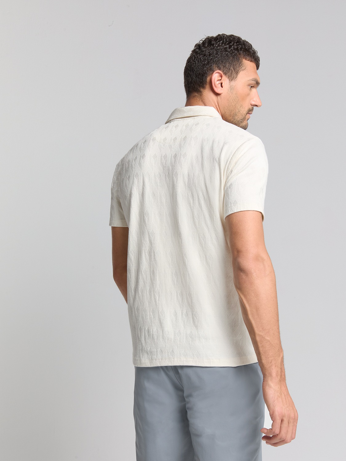 NO EXCESS T-Shirt »No Excess Jacquard Poloshirt«