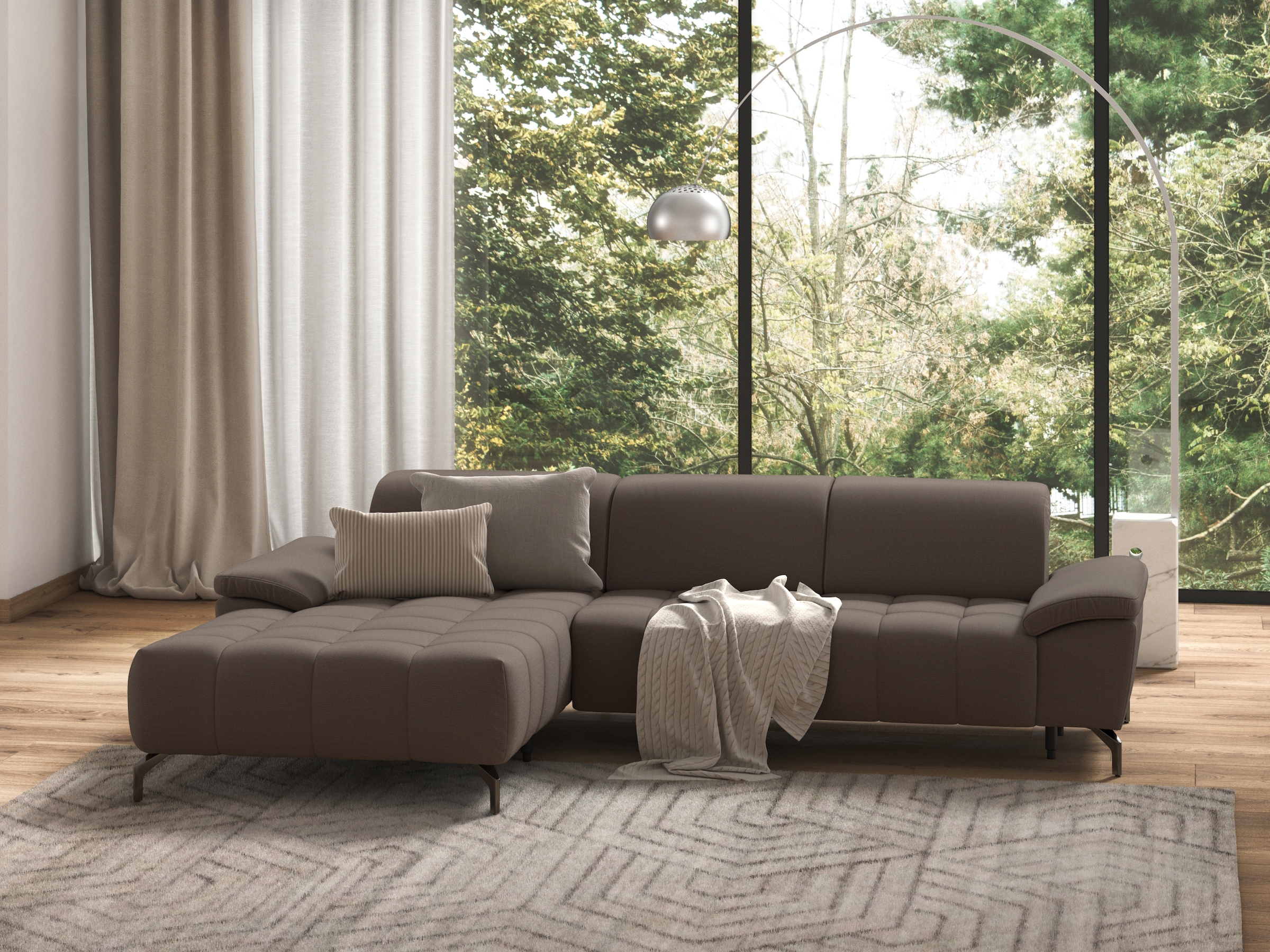 sit&more Ecksofa »Cool L-Form«, wahlweise mit Kopfteilverstellung und Vorzi günstig online kaufen