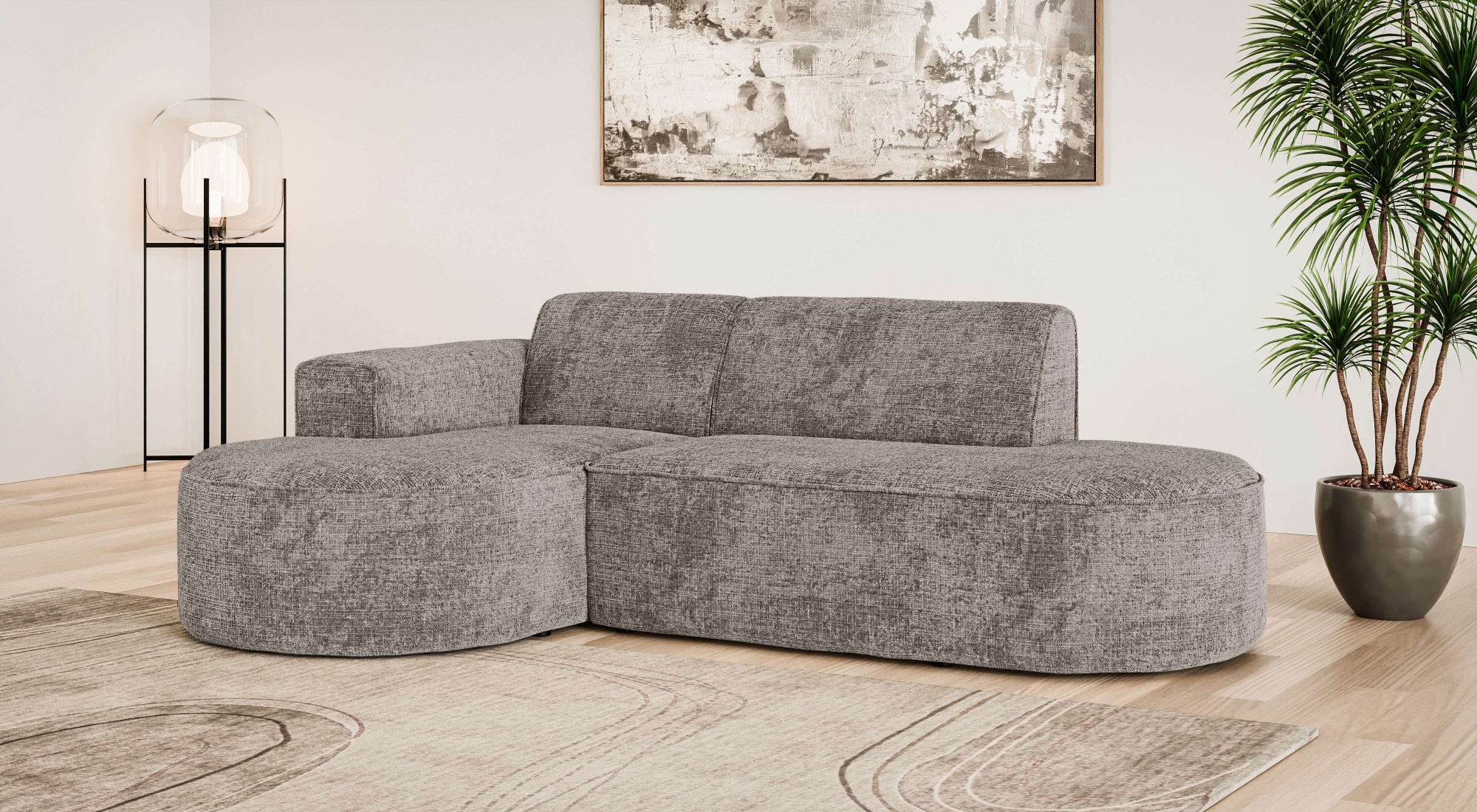OTTO home Ecksofa »ADELLA Design-Sofa mit Recamiere rechts/links, 248/159/7 günstig online kaufen