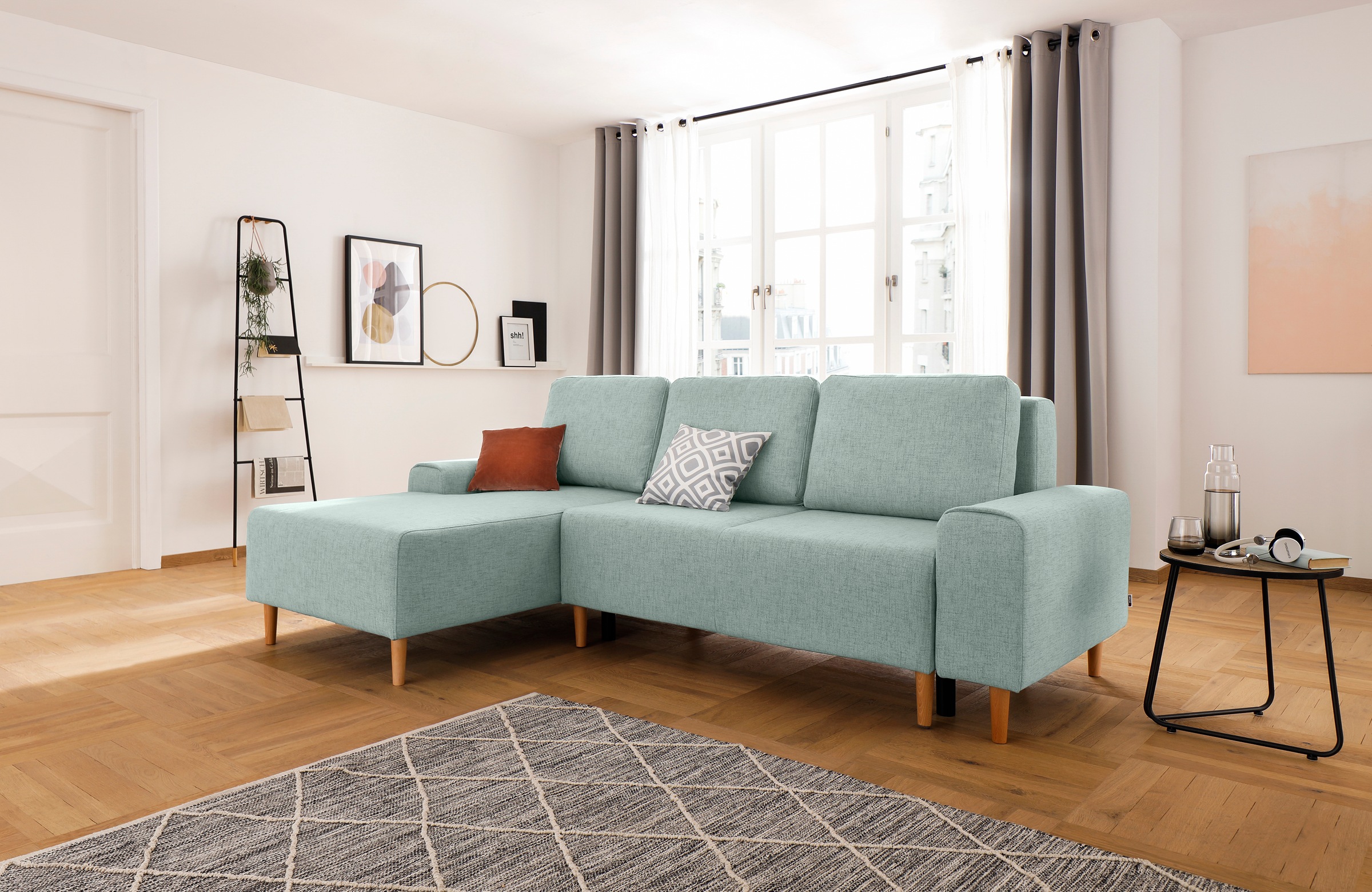 INOSIGN Ecksofa »Samu L-Form«, wahlweise mit Bettfunktion und Bettkasten günstig online kaufen