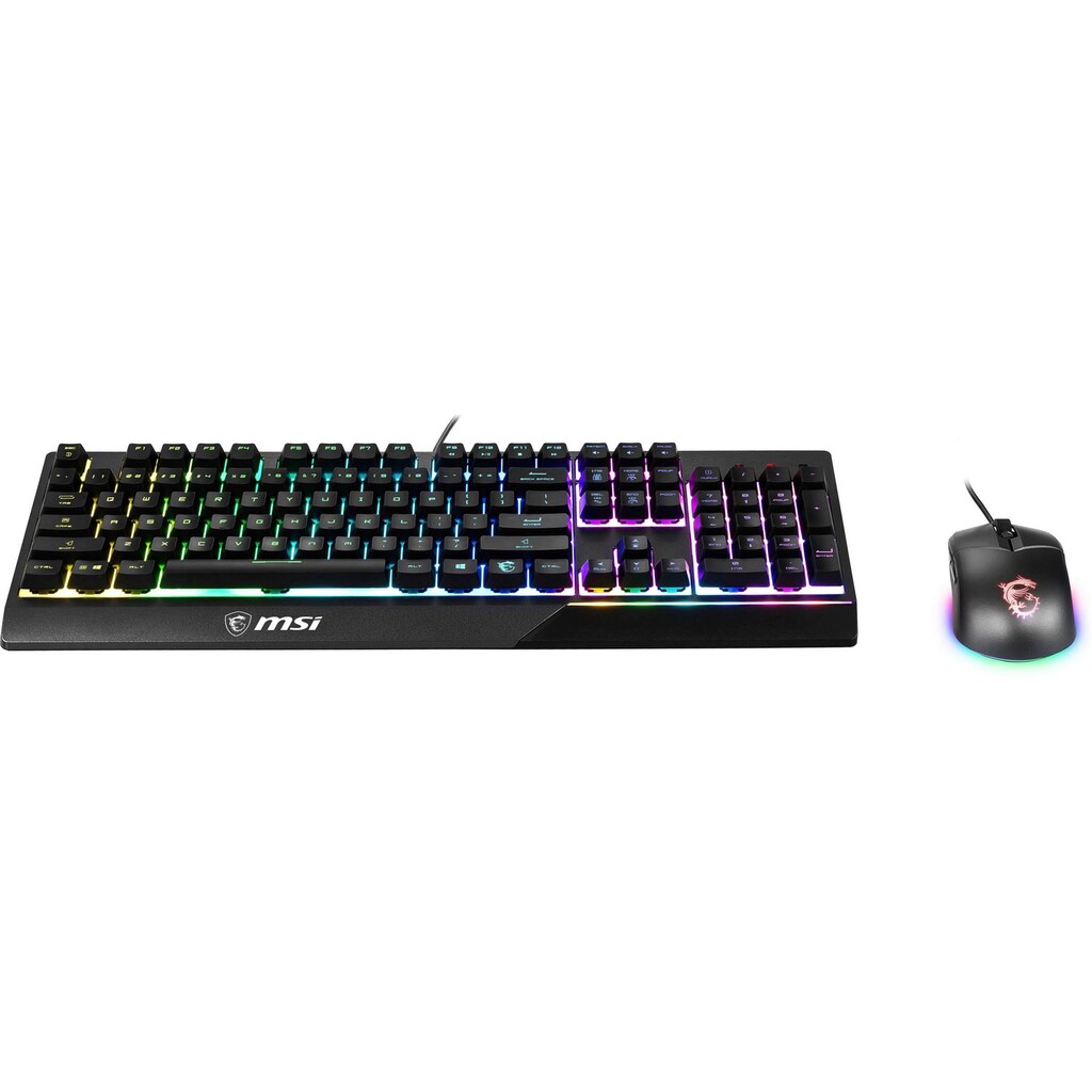 MSI Gaming-Tastatur »Vigor GK30 DE QWERTZ Combo Gaming Tastatur + Maus«, (Gaming-Modus-Ziffernblock)