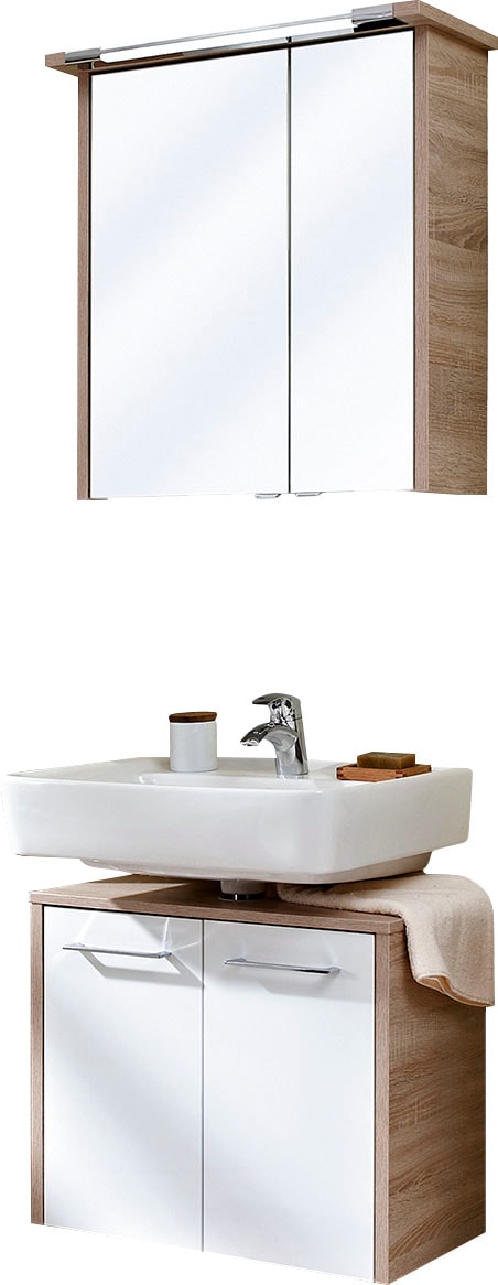 Saphir Badmöbel-Set »Quickset 382 2-teilig, Waschbeckenunterschrank mit LED günstig online kaufen