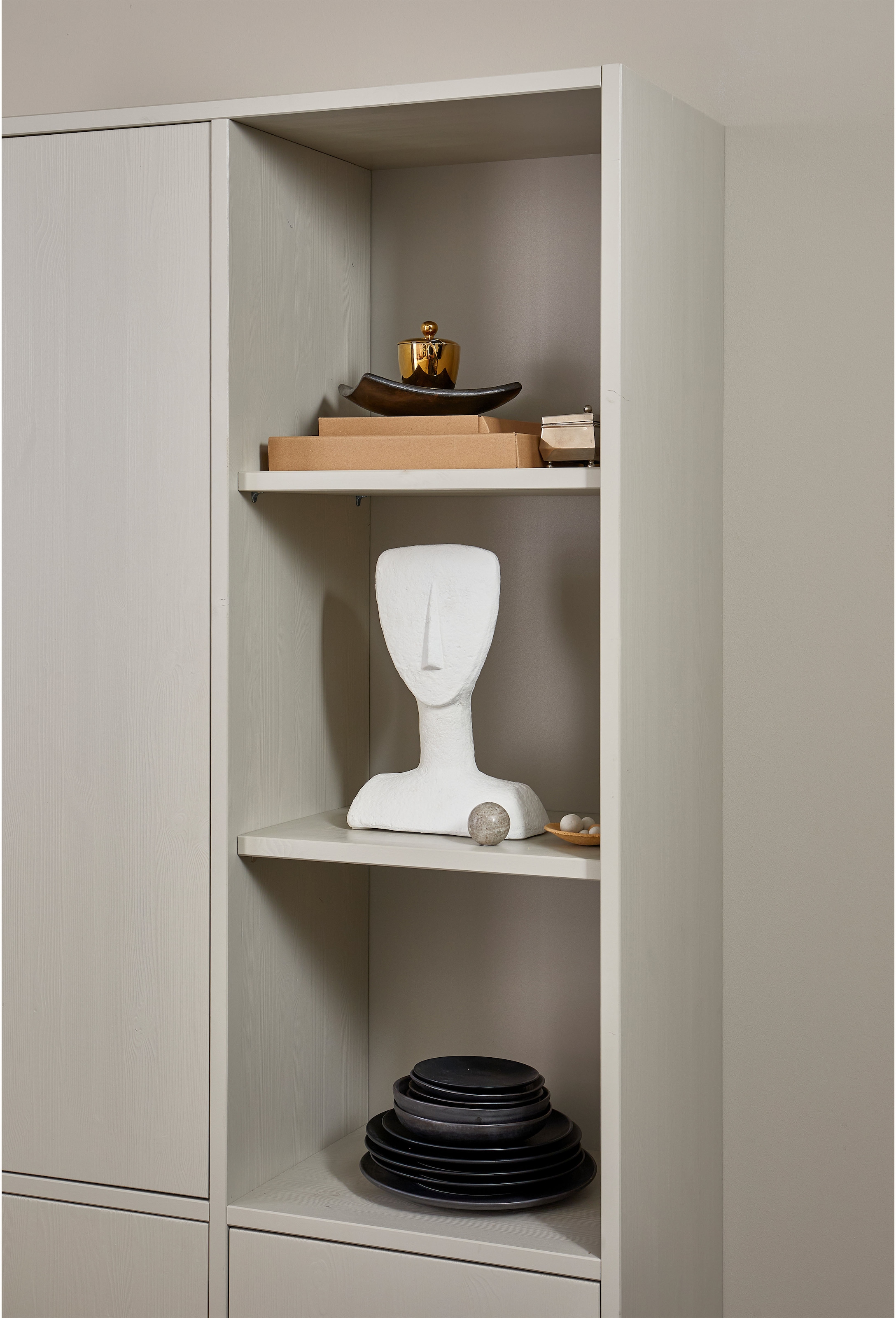 WOOOD Mehrzweckschrank »WOOOD MEREL ABLAGESCHRANK KIEFER DUST [fsc]« Merel Aufbewahrungsschrank, FSC-Kiefer, viel Stauraum, Push-to-Open