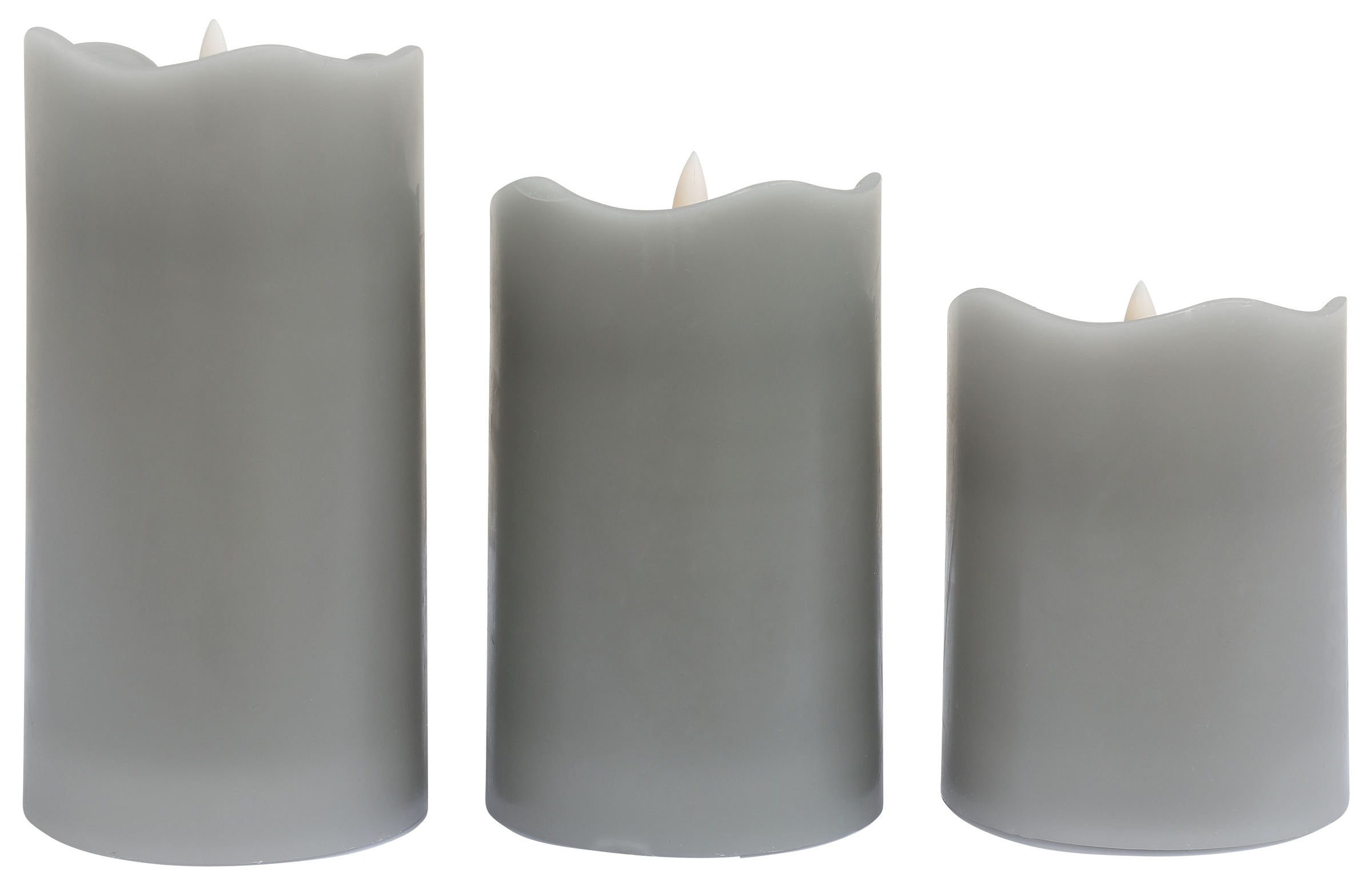 BONETTI LED Dekolicht »Weihnachtsdeko, 3er Set«, LED-Kerze mit 3D Flamme und Timer