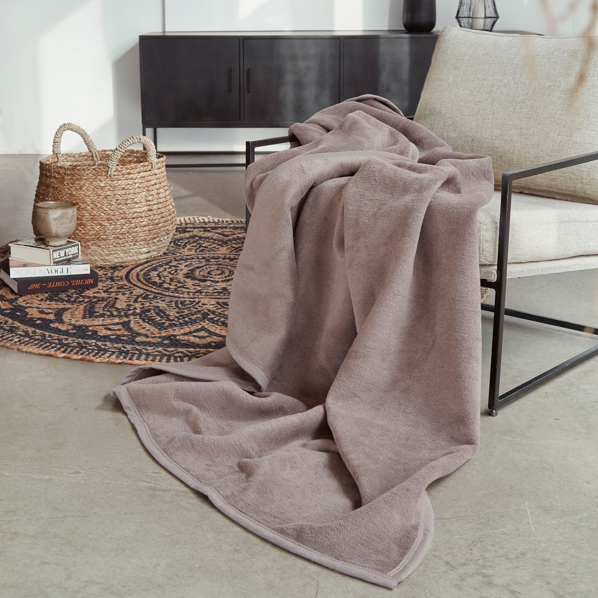 IBENA Kniedecke »Uni Kniedecke Luxus«, unifarbenes Design