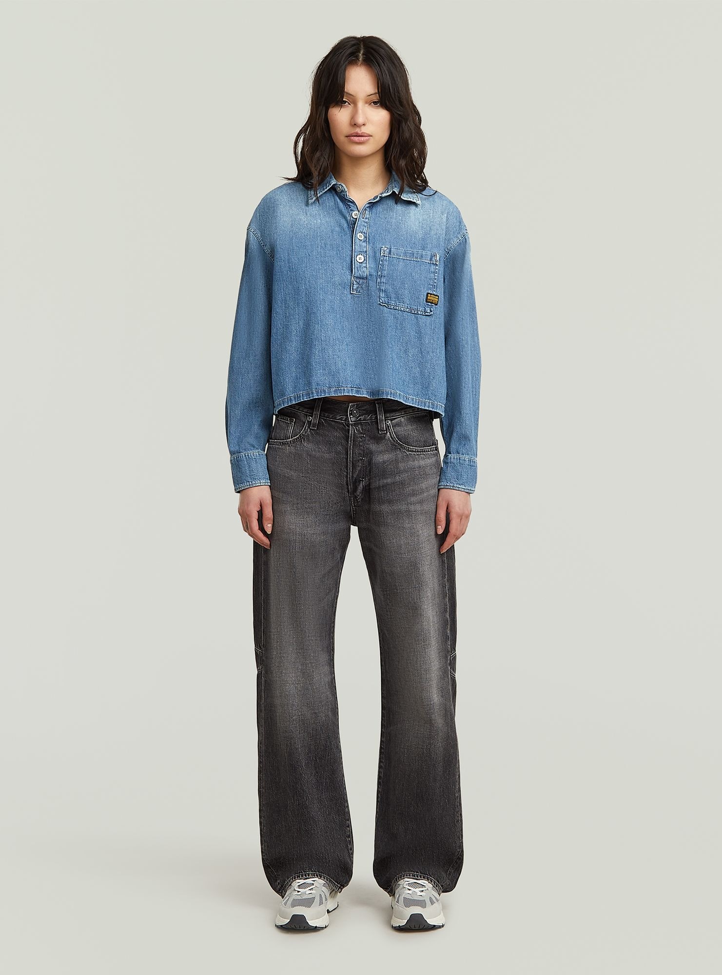 G-STAR Langarmshirt »Boxy Day Hemd«