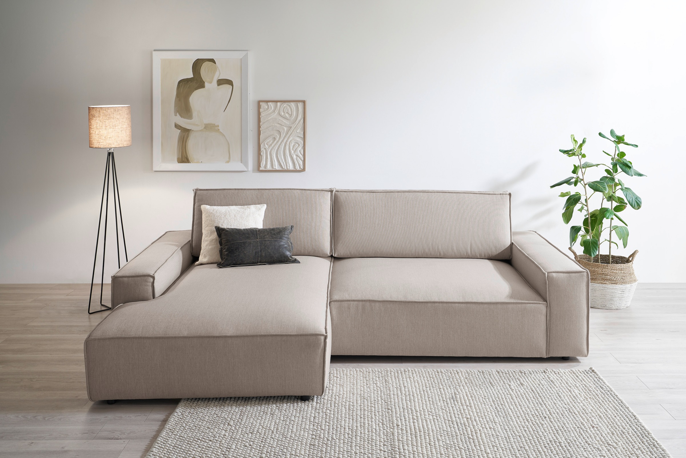 Home affaire Ecksofa »NEU: SHERWOOD XXL 284, Big-Sofa L-Form, tiefe Sitzflä günstig online kaufen