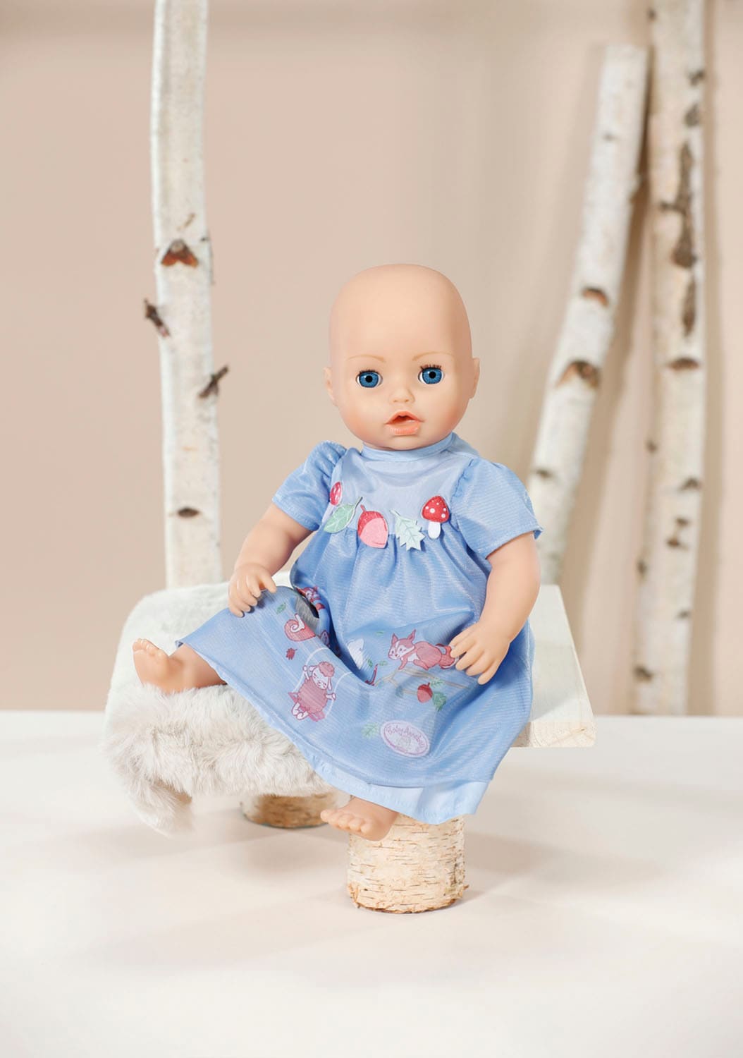 7. Bild von Baby Annabell Puppenkleidung »Kleid blau Eichhörnchen, 43 cm«