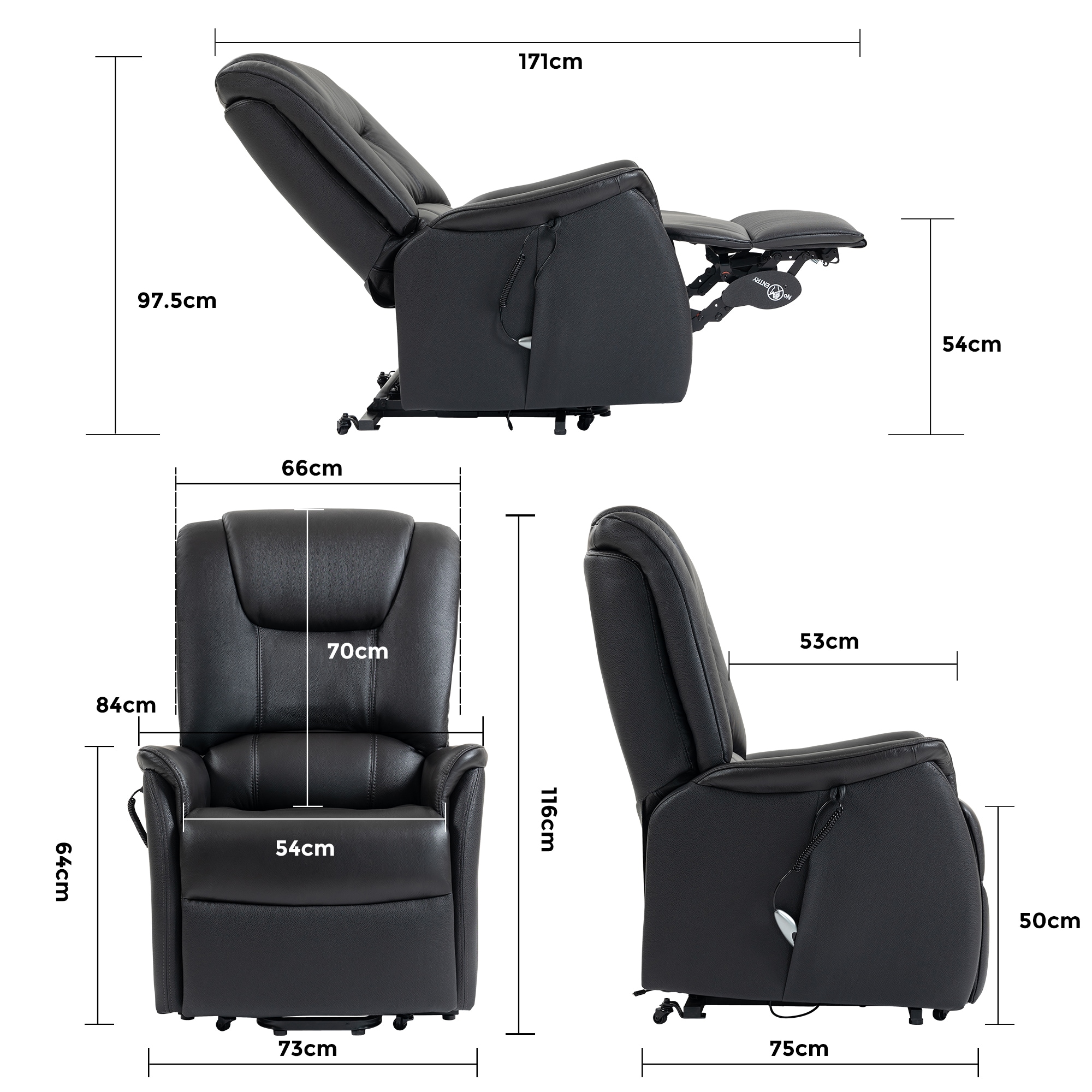 Duo Collection TV-Sessel »Messina XXL bis 150 kg belastbar, mit elektrischer Aufstehhilfe« Relaxfunktion und Taschenfederkern mit Stahlwellenunterfederung