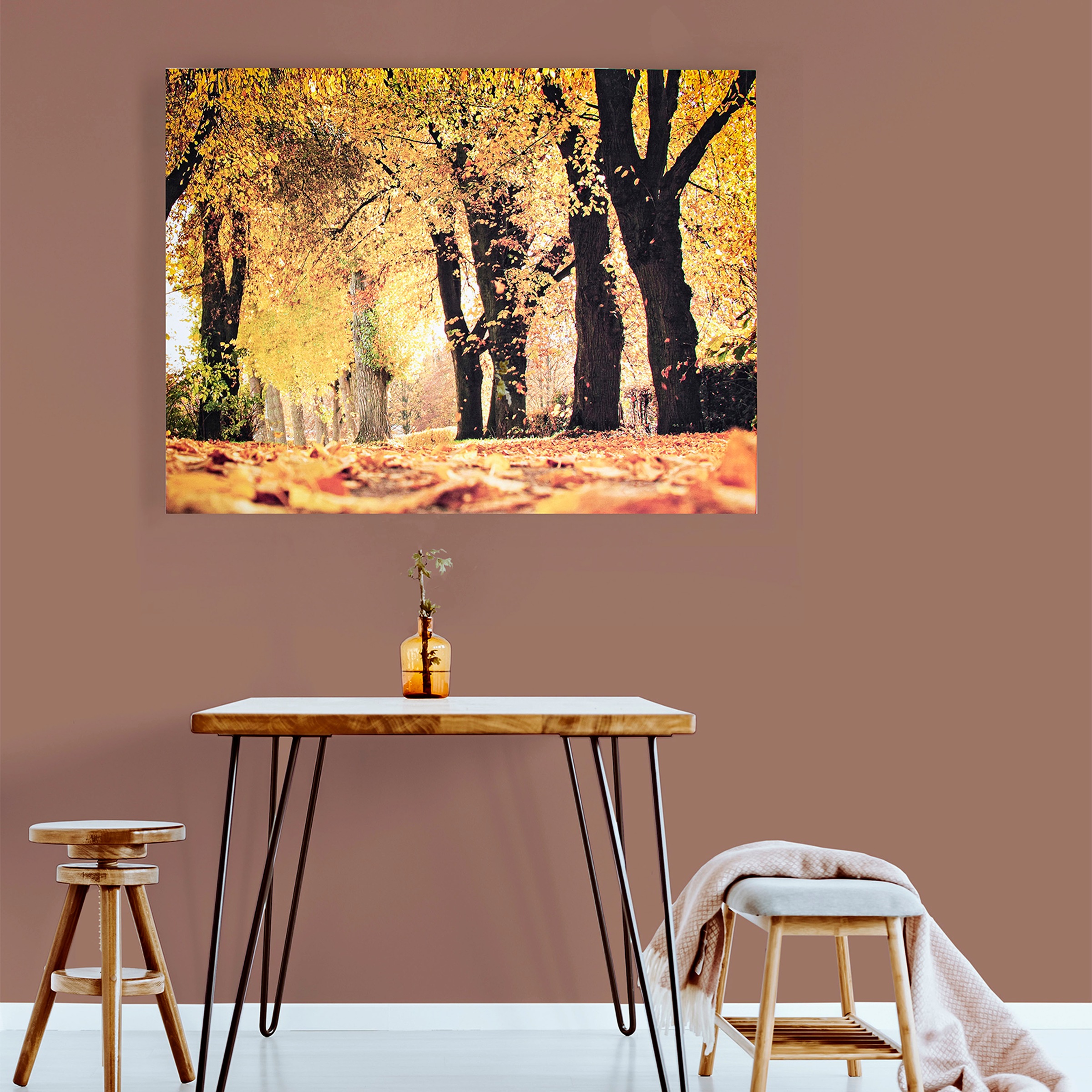 Art for the home Leinwandbild »Art for the Home Leinwandbild Herbst - 100x75cm«, Bäume, (Packung, 1 St.)