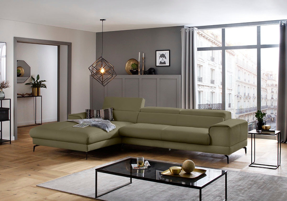 W.SCHILLIG Ecksofa »piedroo, Designsofa mit tollem Sitzkomfort, bequem, L-F günstig online kaufen