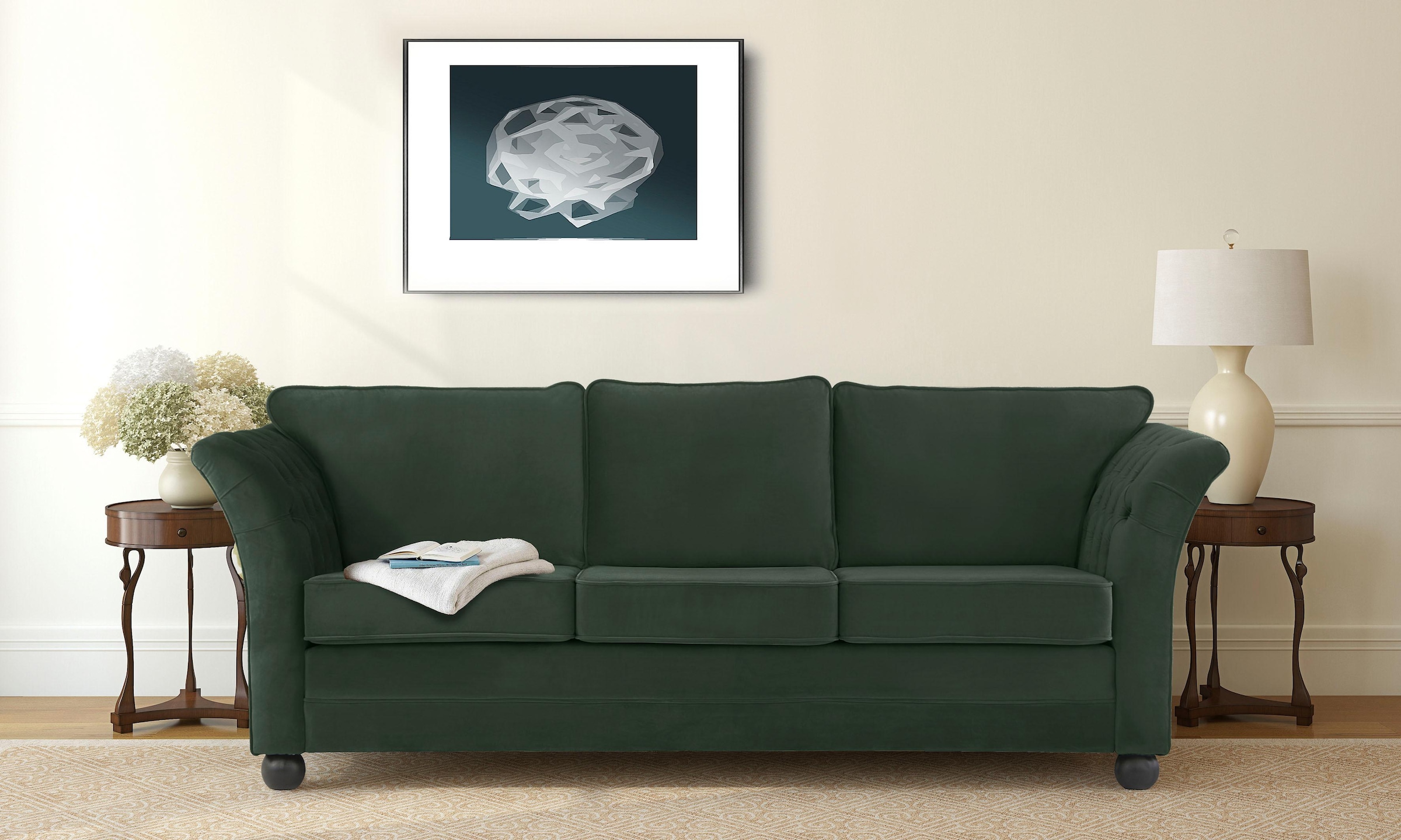 Home affaire 3-Sitzer »Pajero« mit Knopfheftung an den Armlehn-Innenseiten, günstig online kaufen