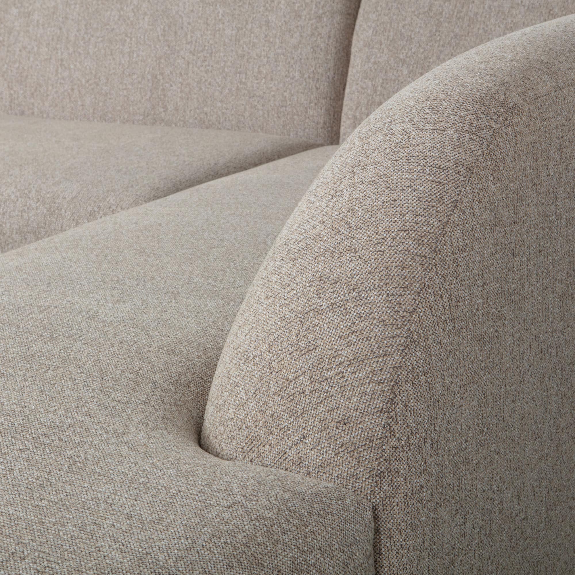 WOOOD Ecksofa »Sloping«, gepolstert mit gewebter Chenille, frei im Raum stellbar, Breite 274 cm