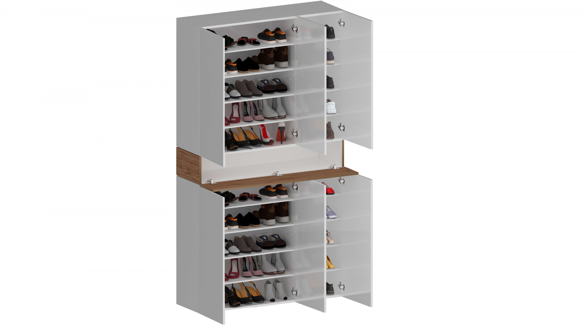 INOSIGN Schuhschrank »Savona«, Höhe 200cm, 12 Einlegeböden, 21 Fächer